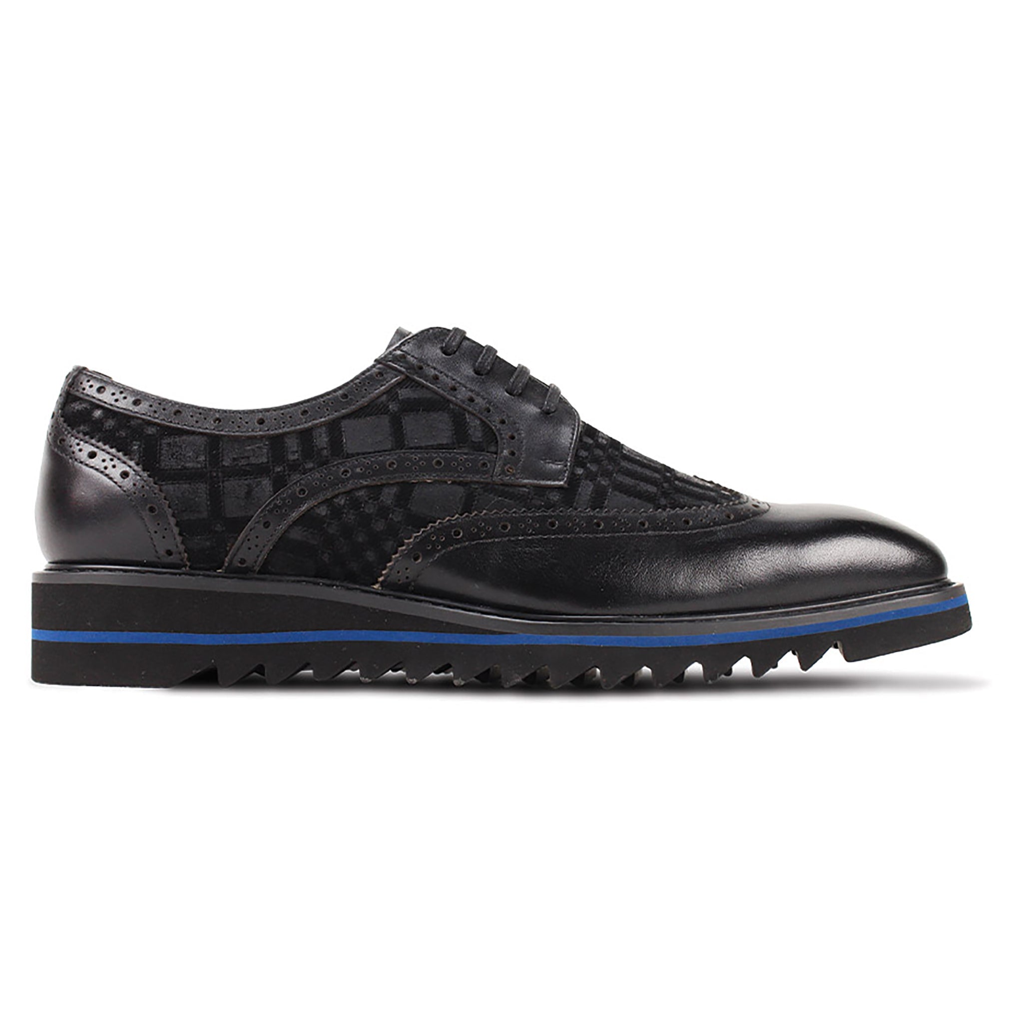 GIOVANNI LEATHER SHOES-RAVEN