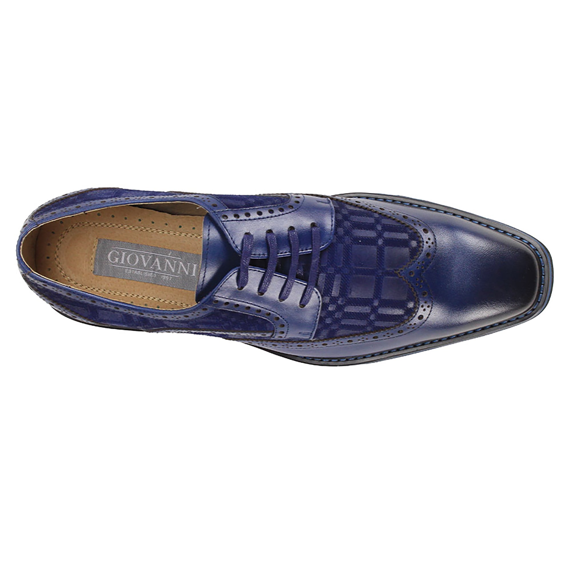 GIOVANNI LEATHER SHOES-RAVEN
