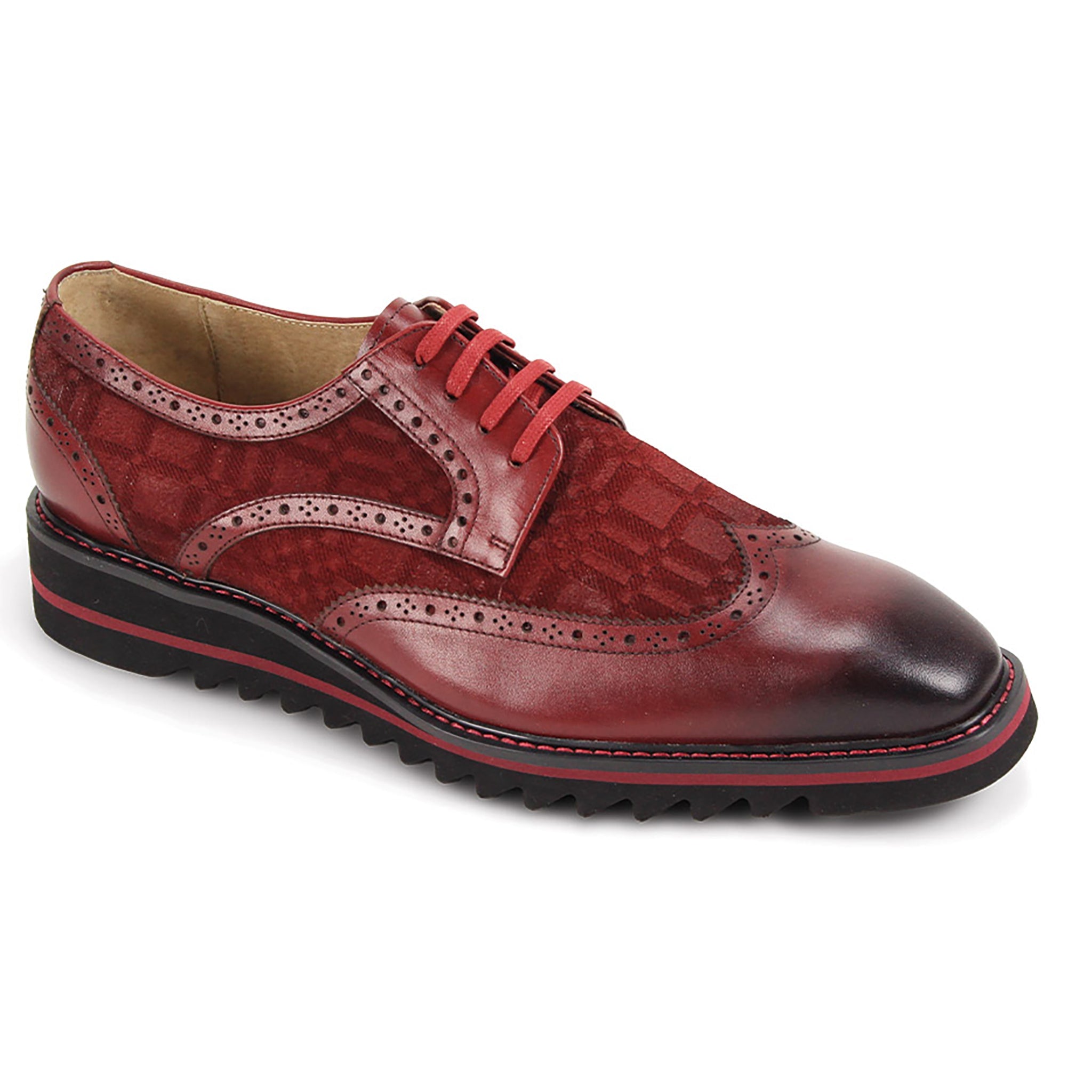 GIOVANNI LEATHER SHOES-RAVEN