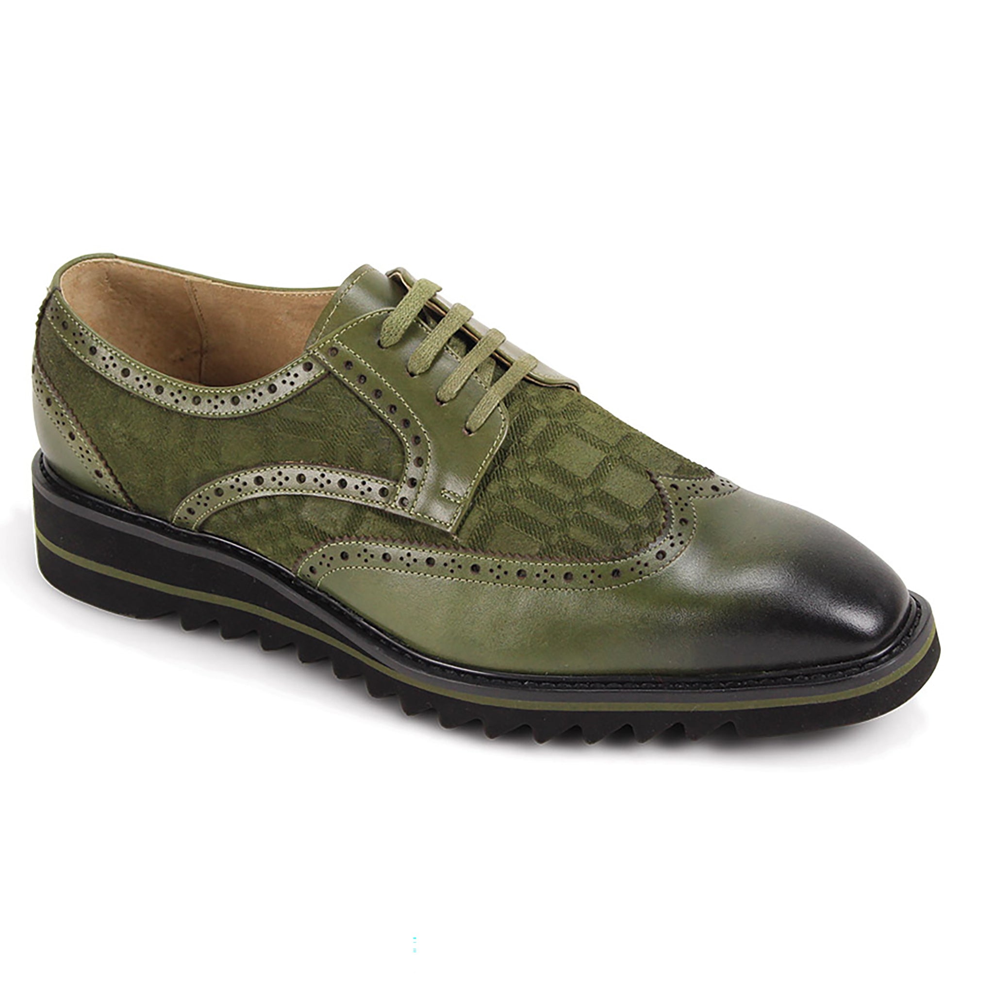 GIOVANNI LEATHER SHOES-RAVEN