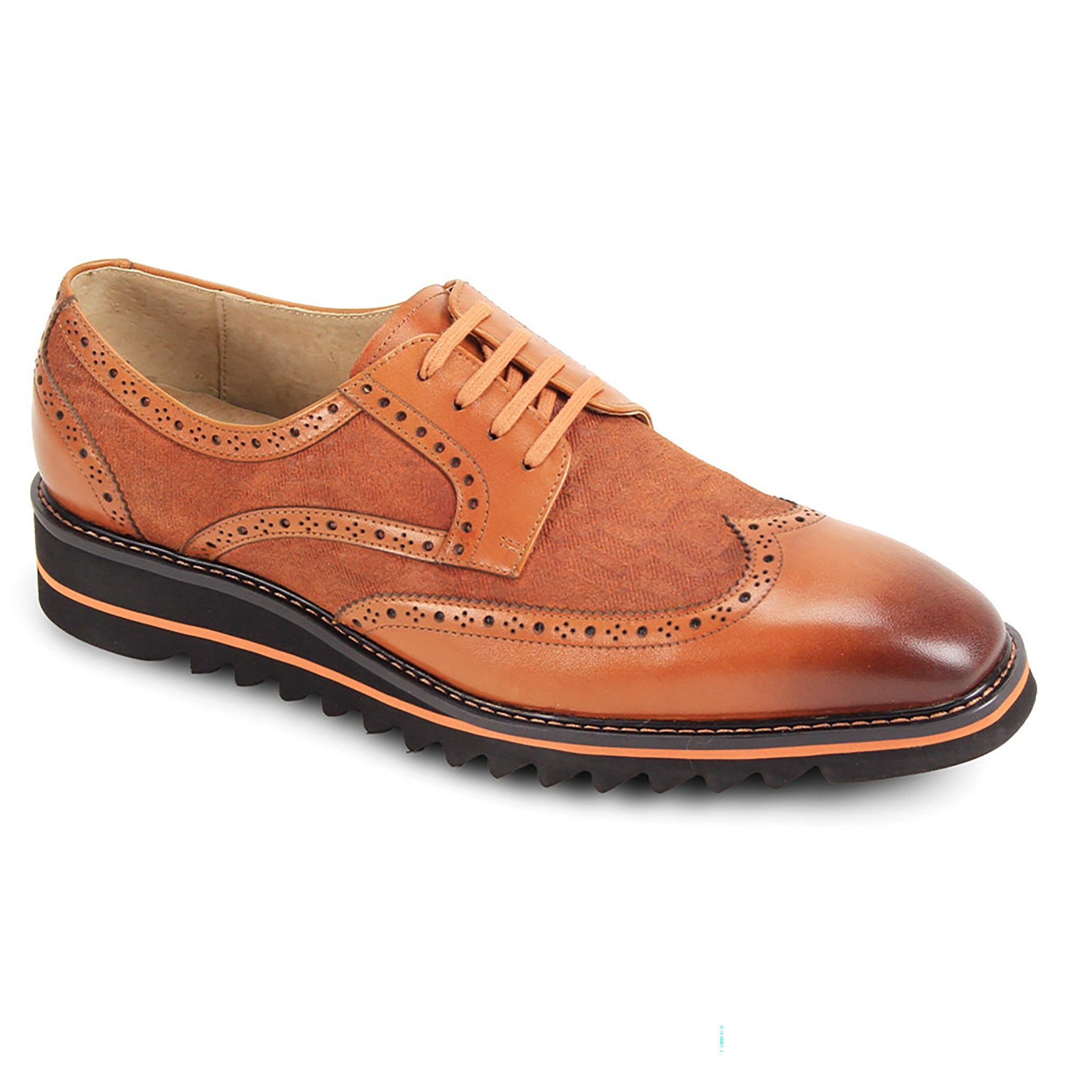 GIOVANNI LEATHER SHOES-RAVEN
