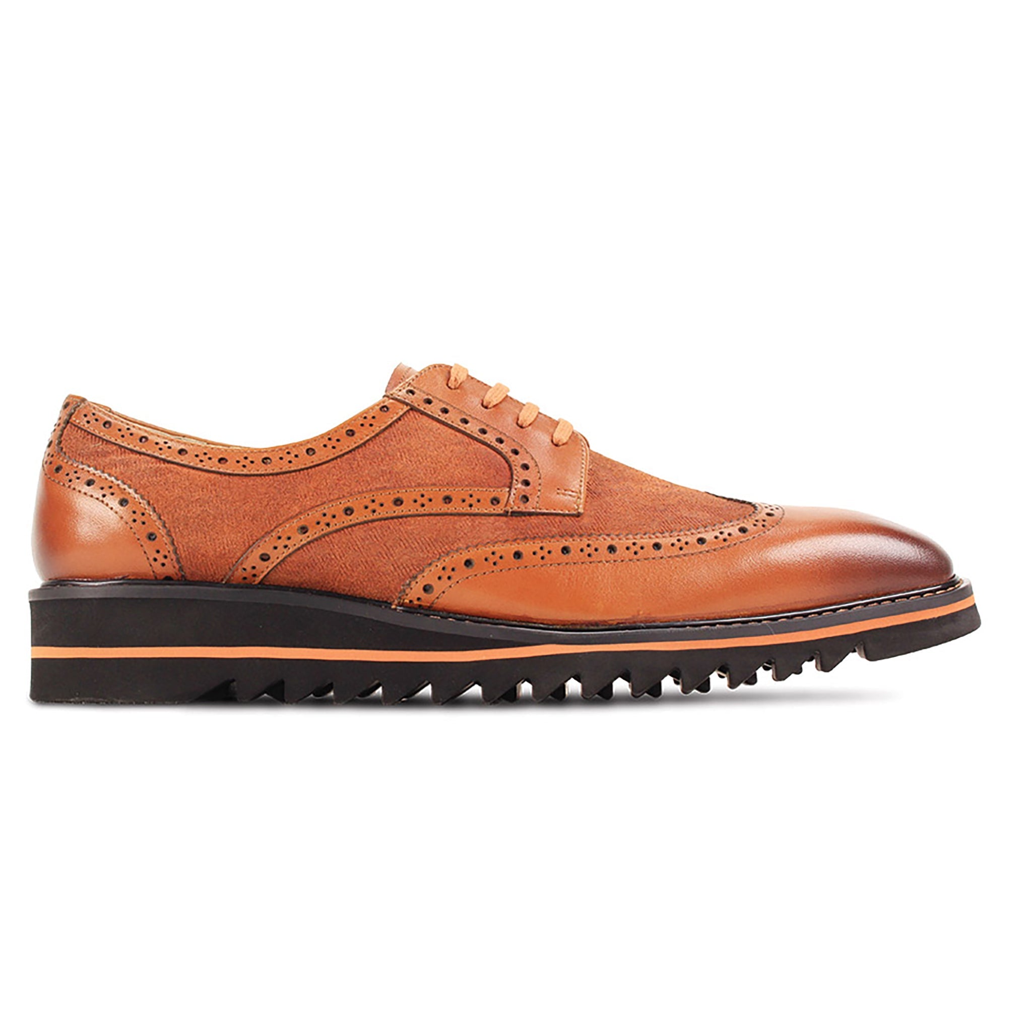 GIOVANNI LEATHER SHOES-RAVEN