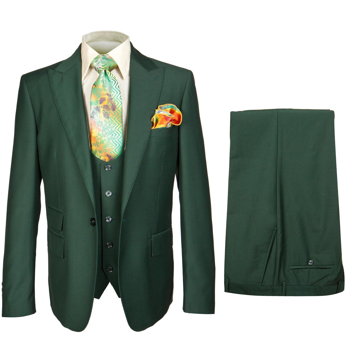 SYDNEY VESTED SUIT by Rossi Man/SOLID