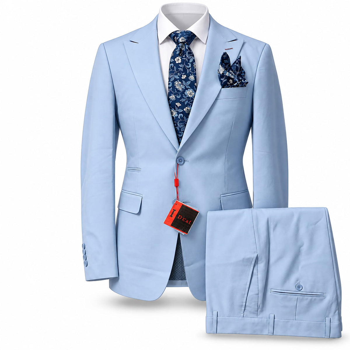 AMATZIA BGD LLC U S M P.BLUE / 38R Ideal Peak Lapel 2-Piece Suit-80046