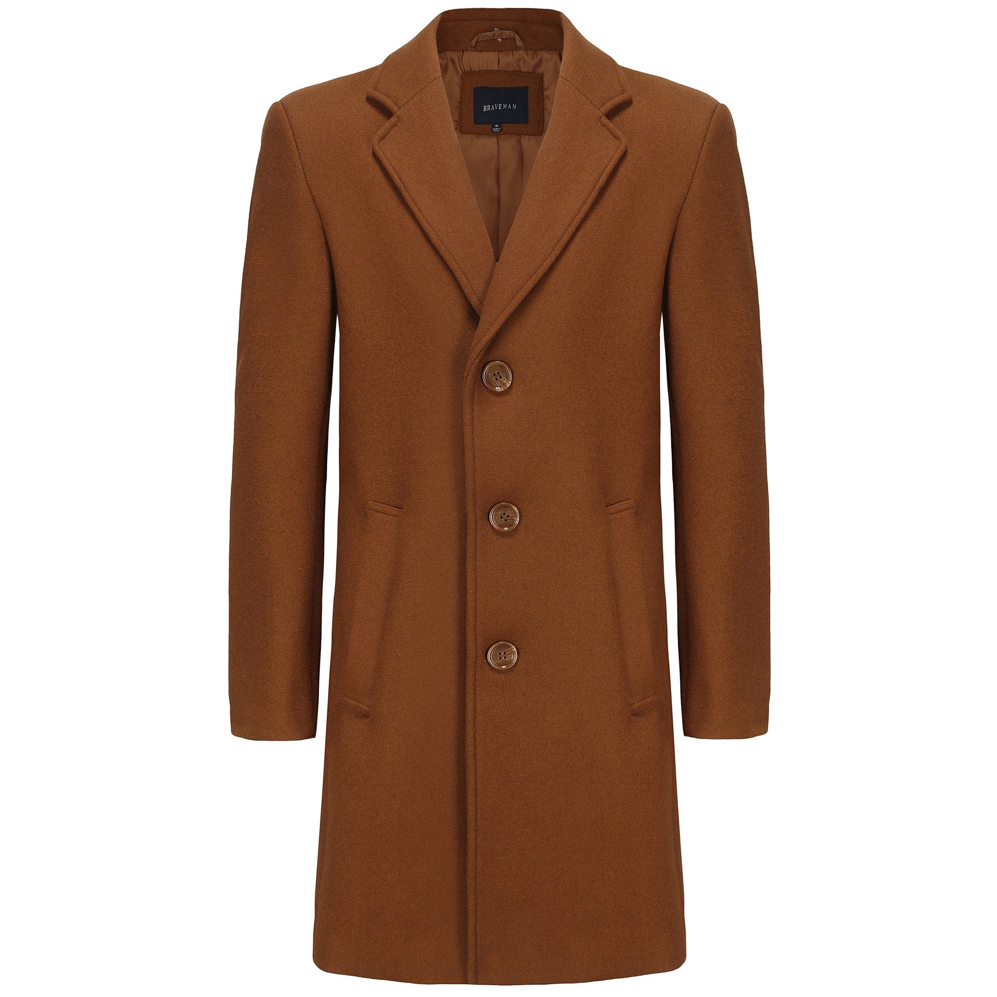 BRAVEMAN SUITING COMPANY J CF CARAMEL / S BRAVEMAN 3/4 COAT-SWC01