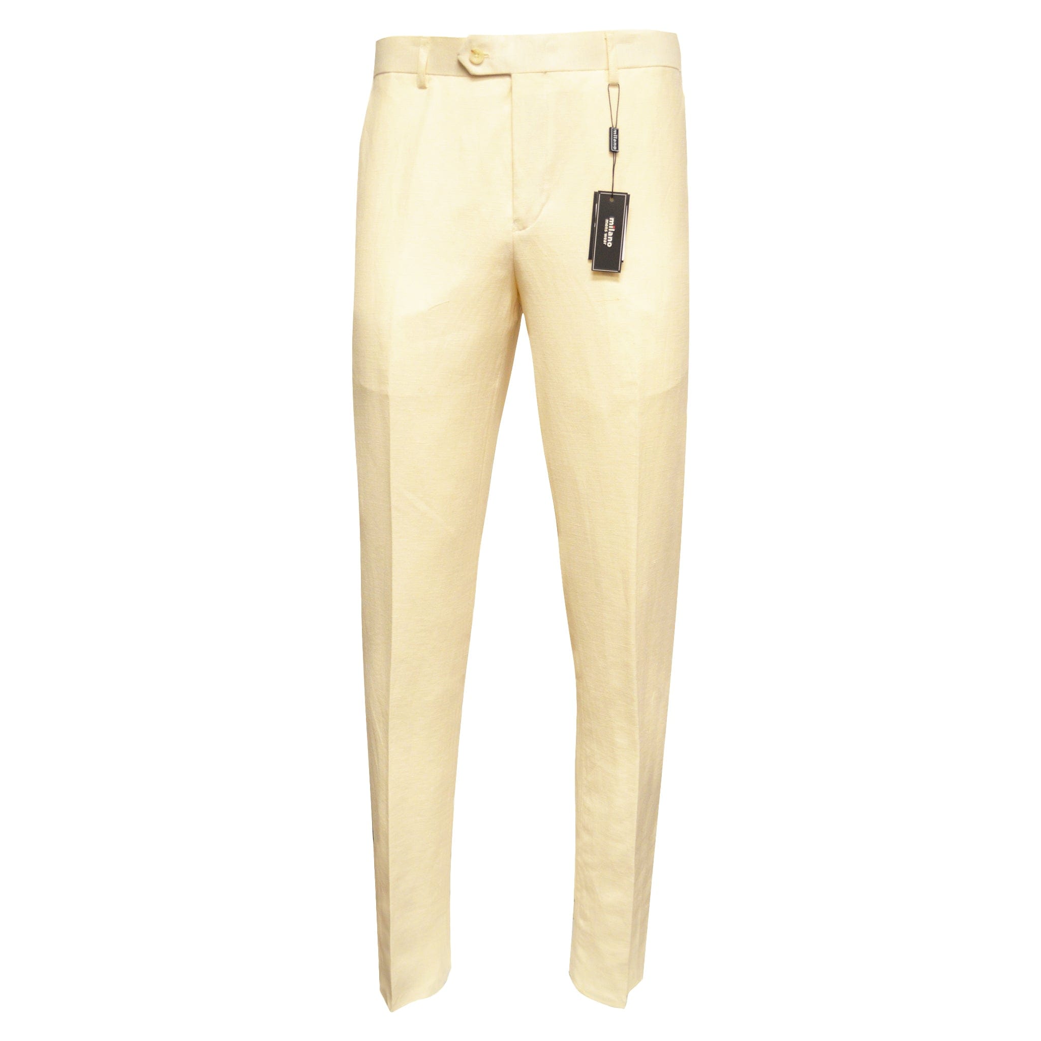 BRAVEMAN SUITING COMPANY P CS NATURAL / 32 MILANO LABEL LINEN PANTS/LP-201
