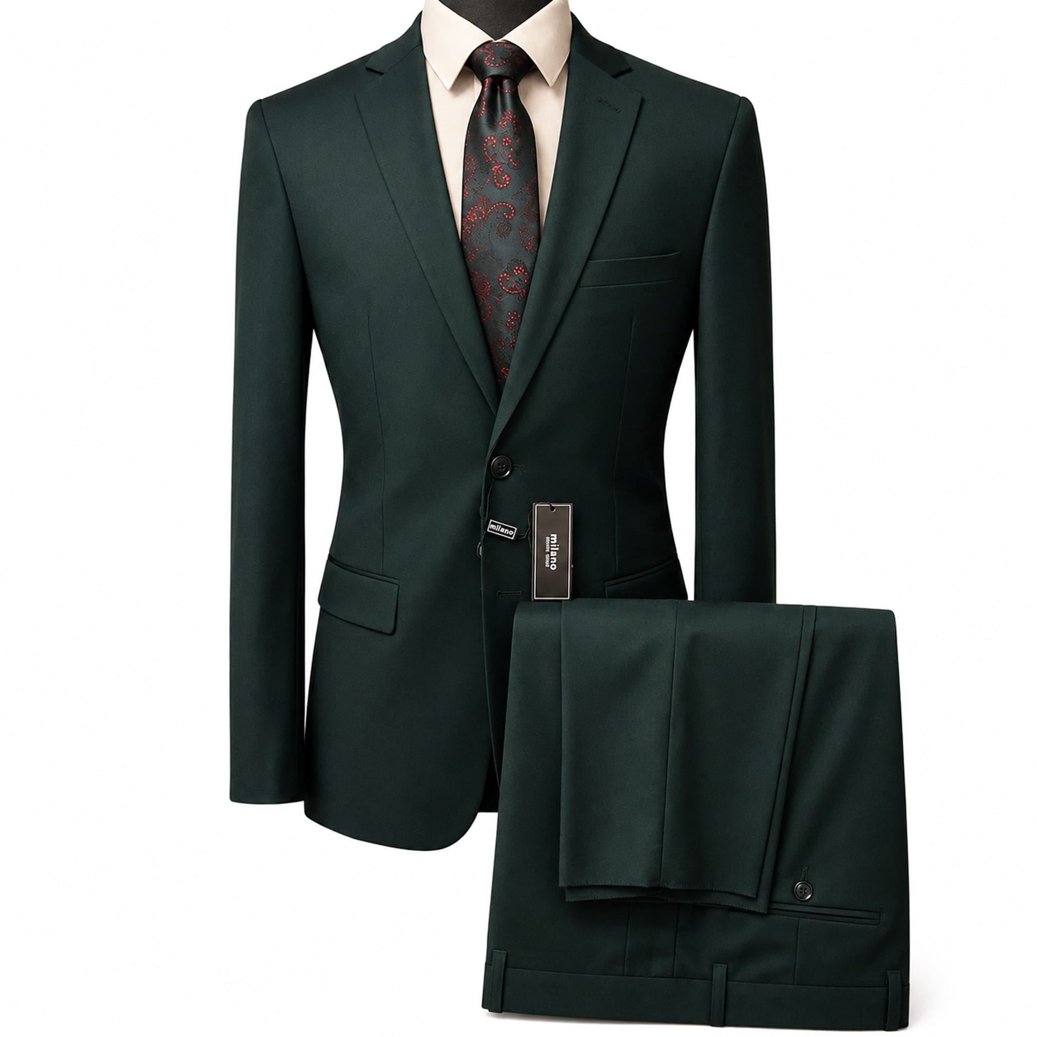 BRAVEMAN SUITING COMPANY U S M H.GREEN / 36R Milano Modern Fit 2-Piece Suit - MZ200