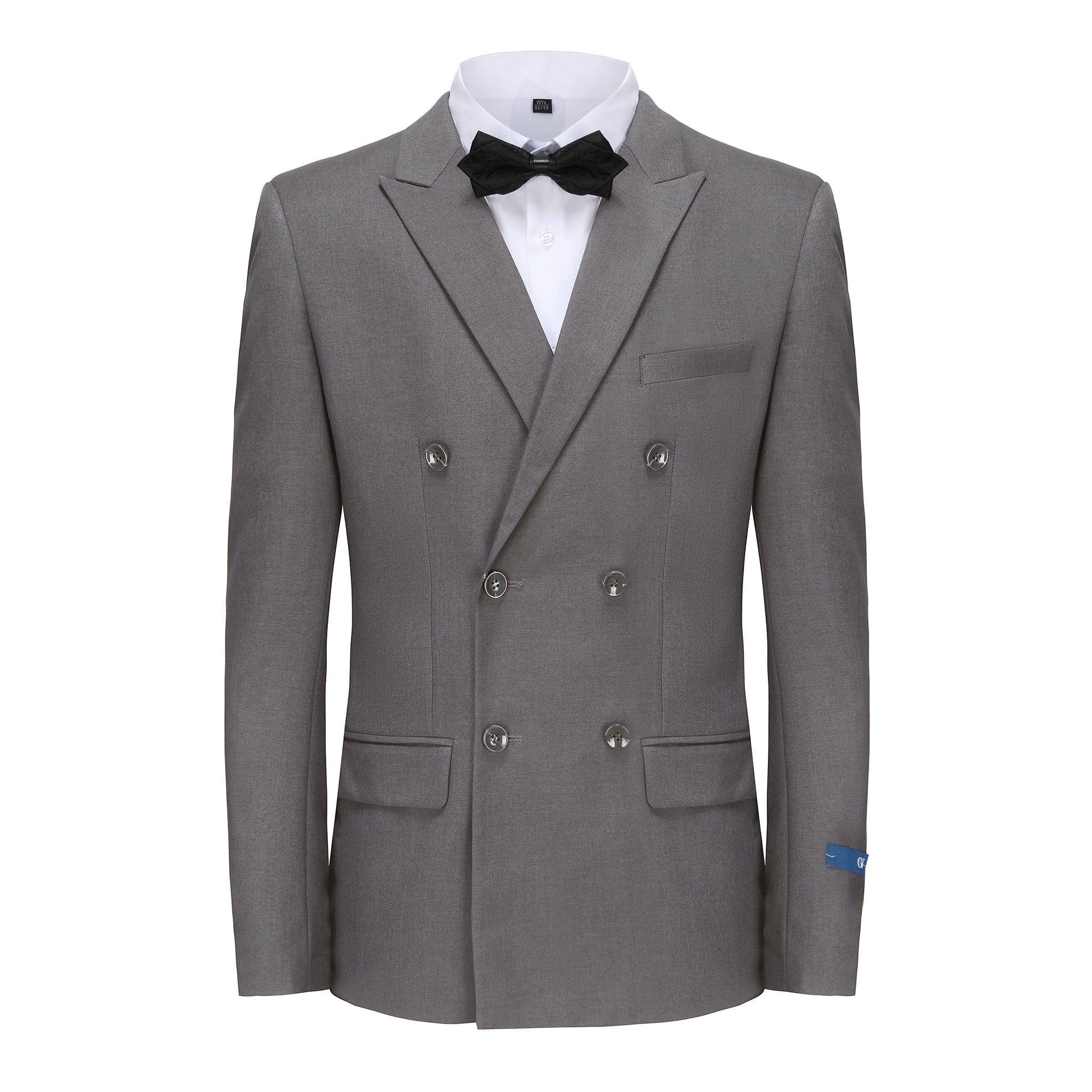 BRAVEMAN SUITING COMPANY U SM 36SHORT GINO VITALE SUIT/DB200/CHARCOAL