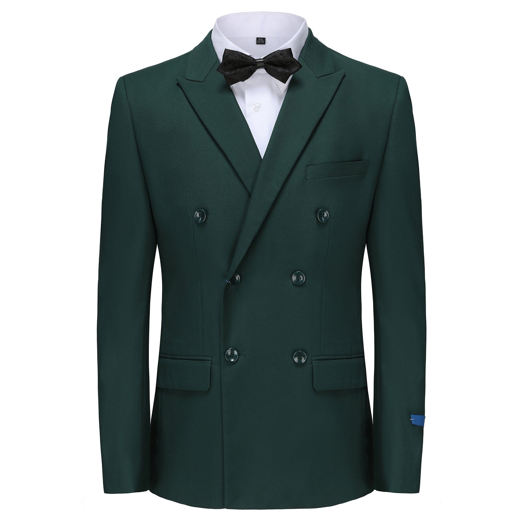 BRAVEMAN SUITING COMPANY U SM 36SHORT GINO VITALE SUIT/DB200/HUNTER GREEN