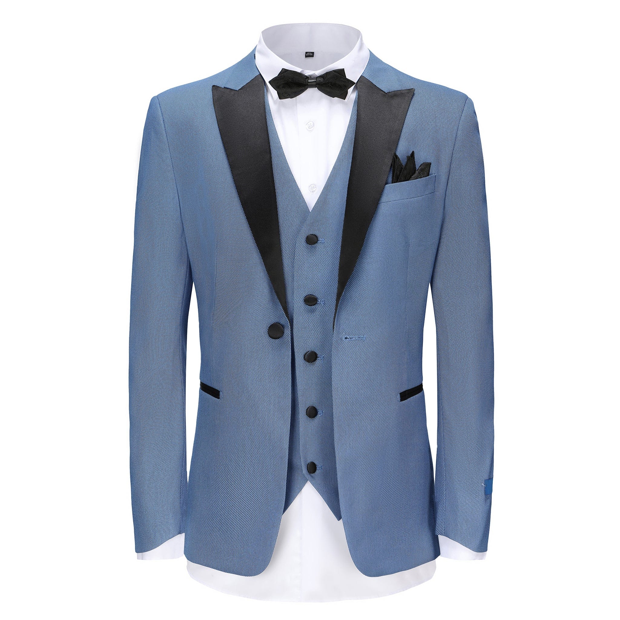 BRAVEMAN SUITING COMPANY U SM 36SHORT GINO VITALE SUIT/TX296/SALT BLUE