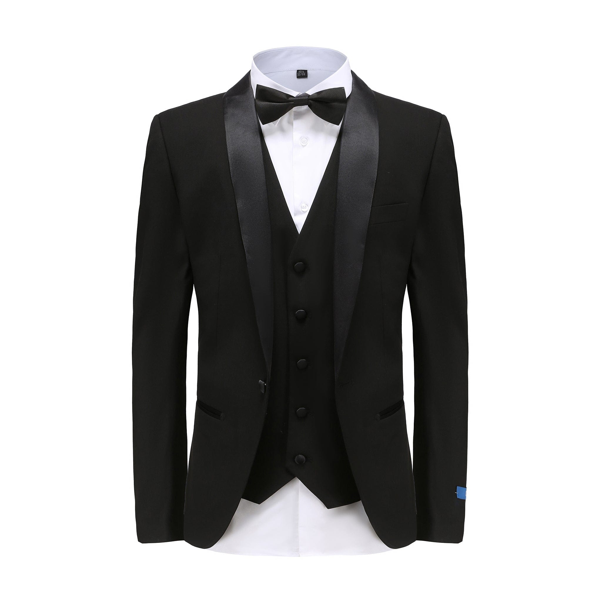 BRAVEMAN SUITING COMPANY U SM 36SHORT GINO VITALE SUIT/TX300/BLK