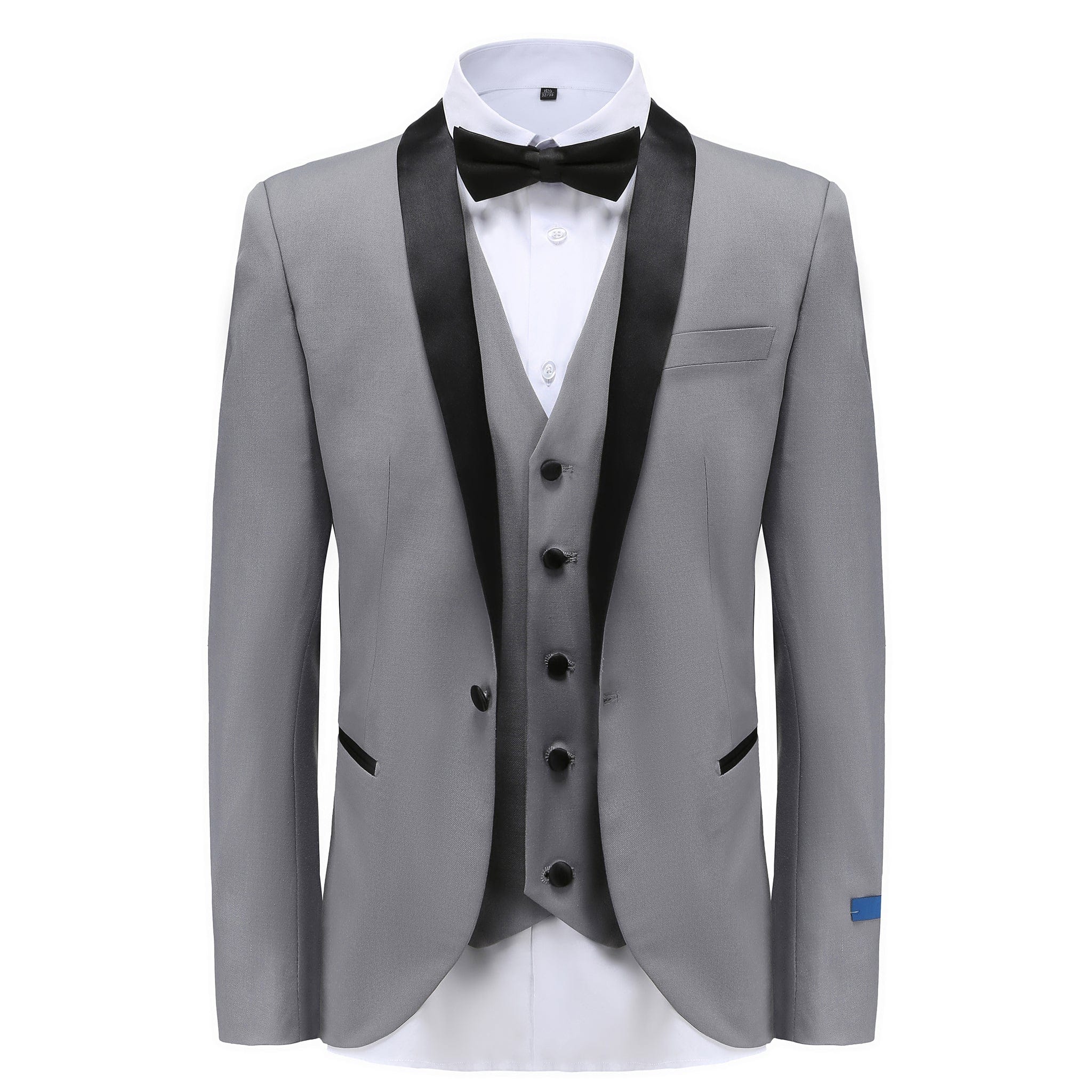 BRAVEMAN SUITING COMPANY U SM 36SHORT GINO VITALE SUIT/TX300/GREY