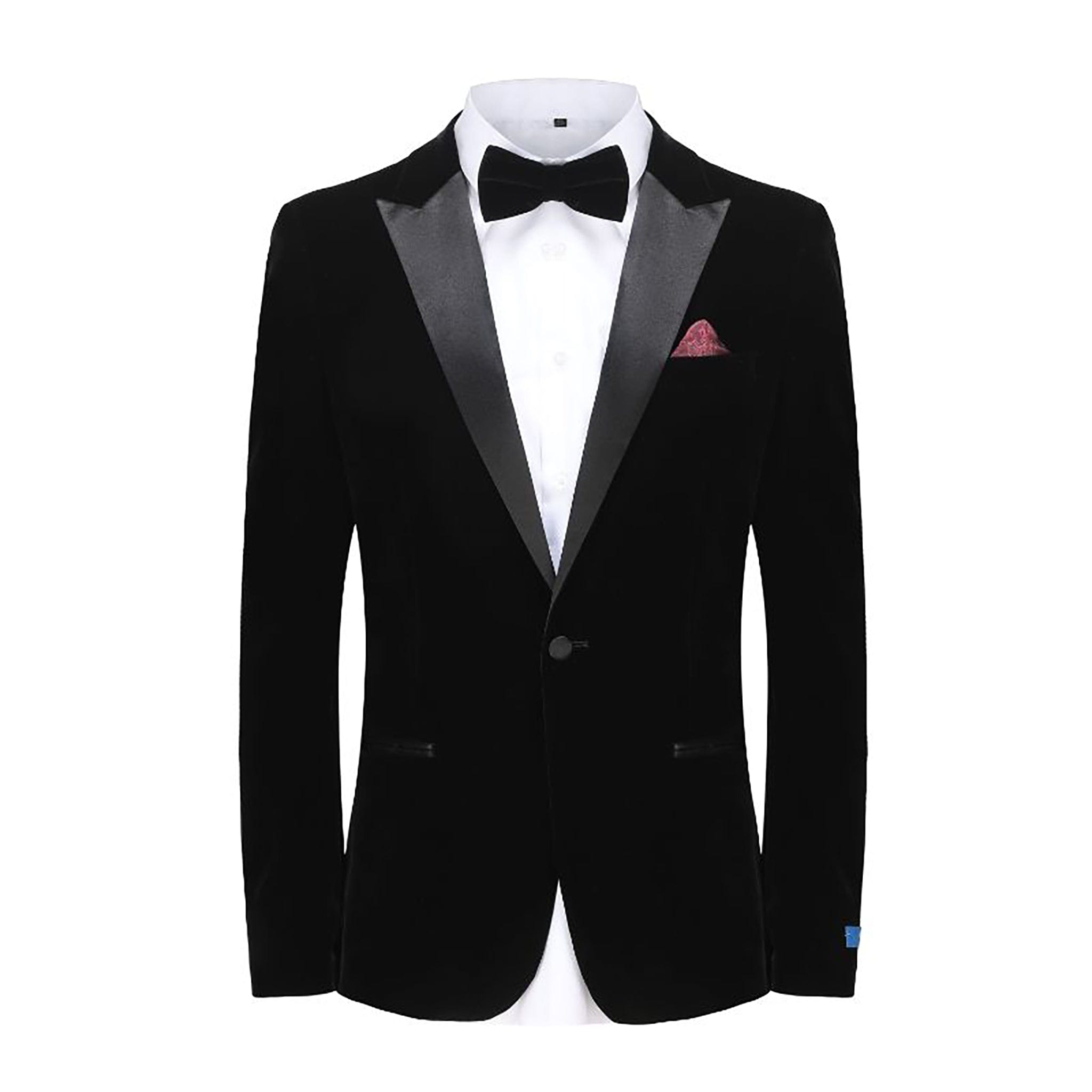 BRAVEMAN SUITING COMPANY XTUS BLACK / 36R GINO VITALE-TUXEDO DB SUIT-TX800-BLK