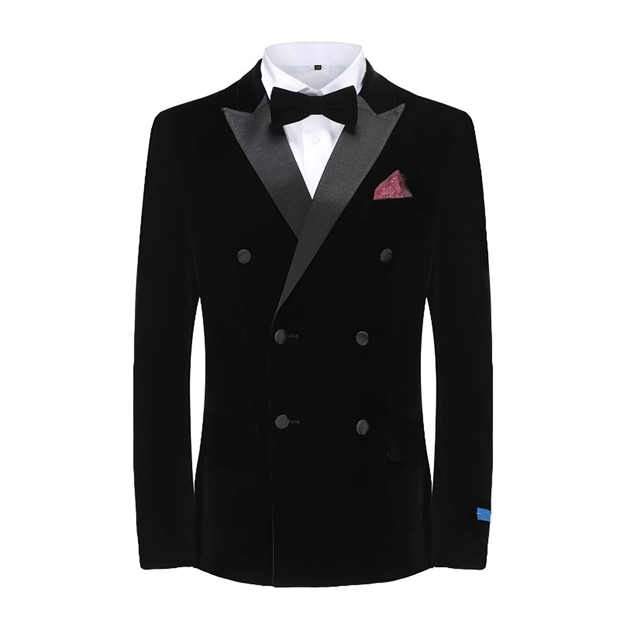 BRAVEMAN SUITING COMPANY XTUS BLACK / 36R GINO VITALE-TUXEDO DB SUIT-TX900