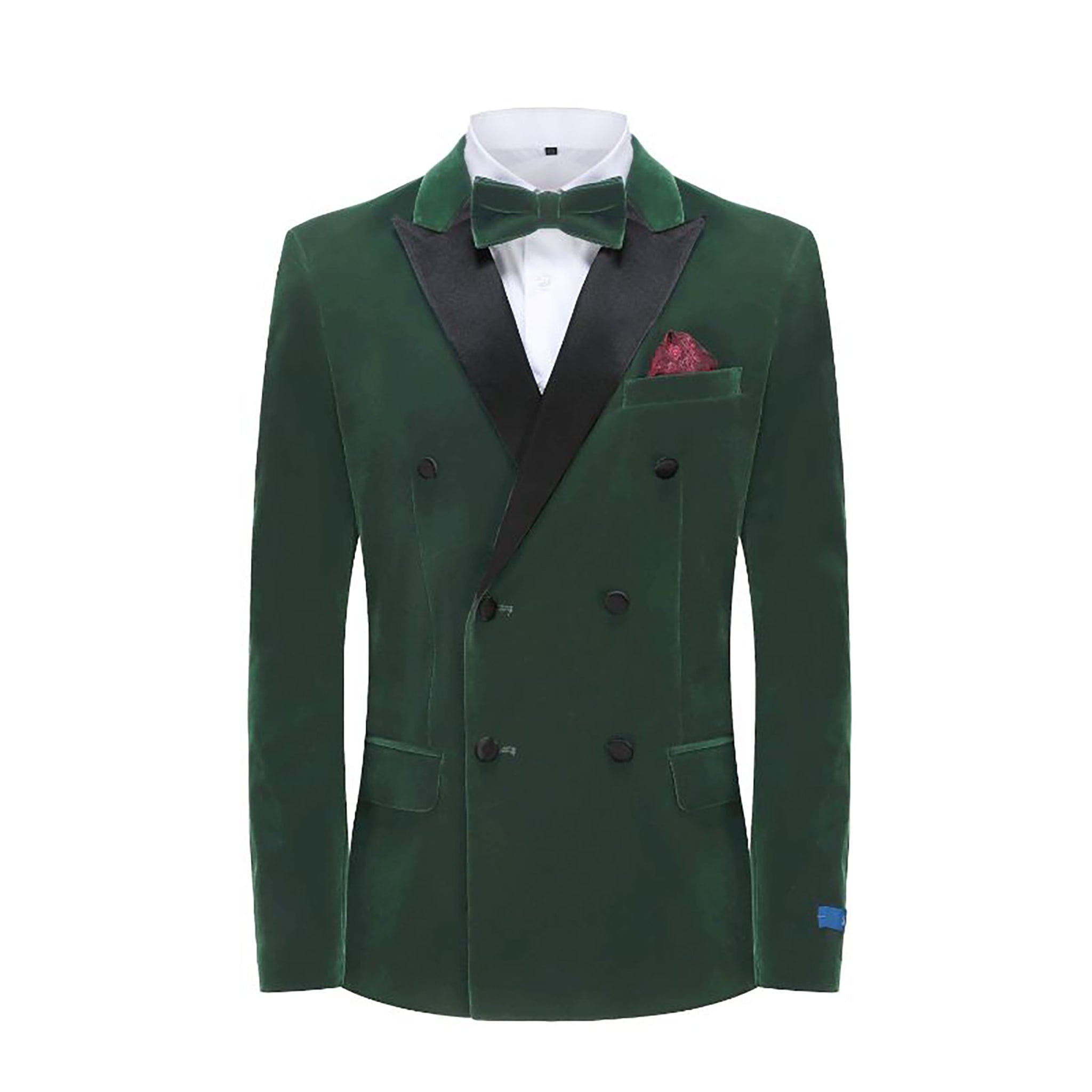 BRAVEMAN SUITING COMPANY XTUS HUNTER GREEN / 36R GINO VITALE-TUXEDO DB SUIT-TX900
