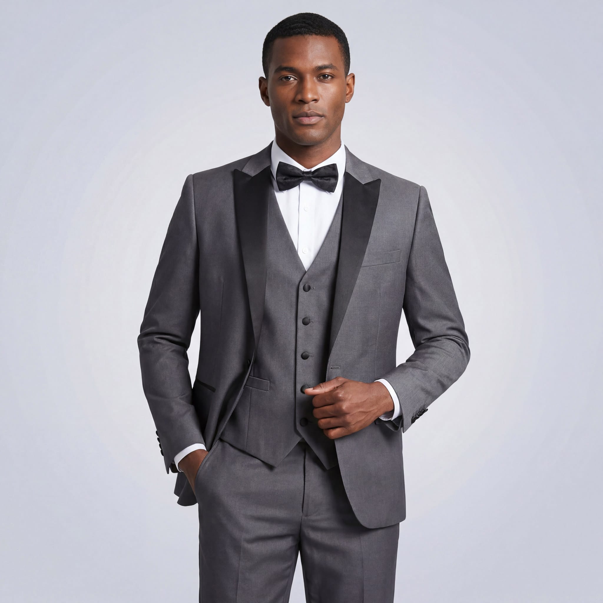 BRAVEMAN SUITING COMPANY XTUS SLIM FIT TUXEDO-TX500-CHARCOAL