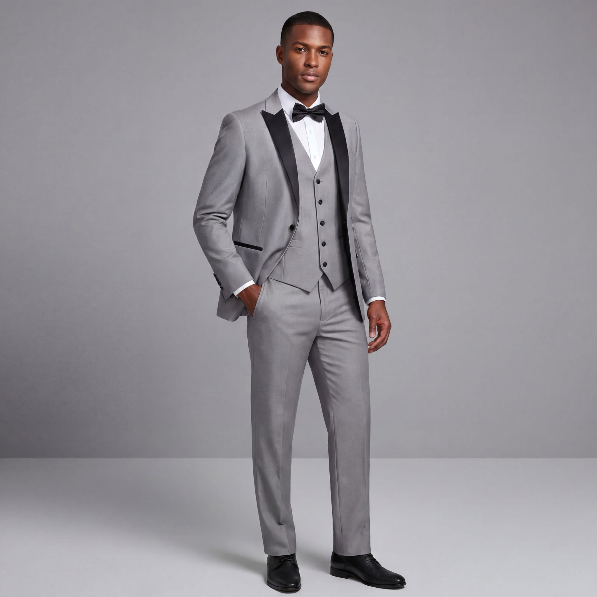 BRAVEMAN SUITING COMPANY XTUS SLIM FIT TUXEDO-TX500-LIGHT GREY
