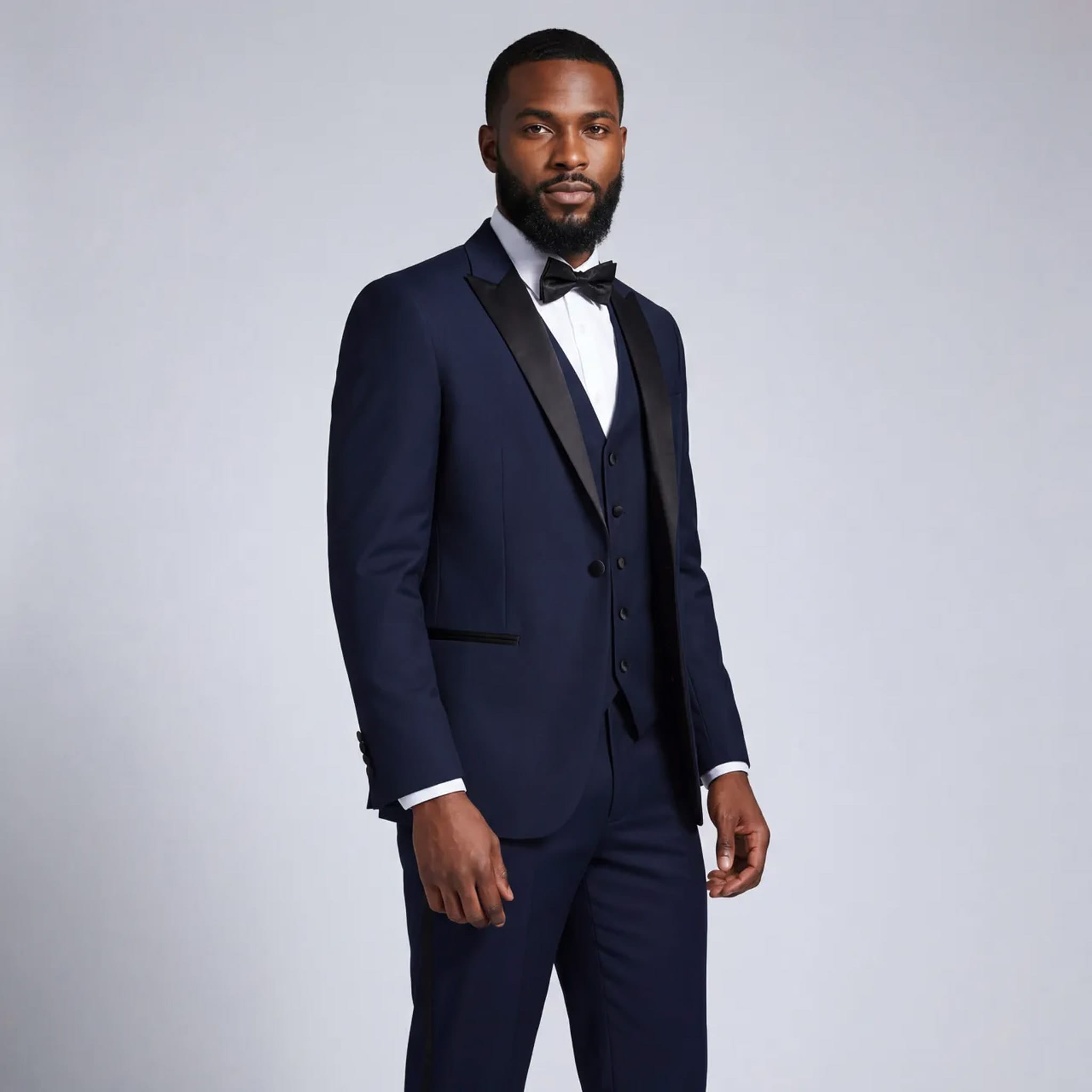 BRAVEMAN SUITING COMPANY XTUS SLIM FIT TUXEDO -TX500-NAVY