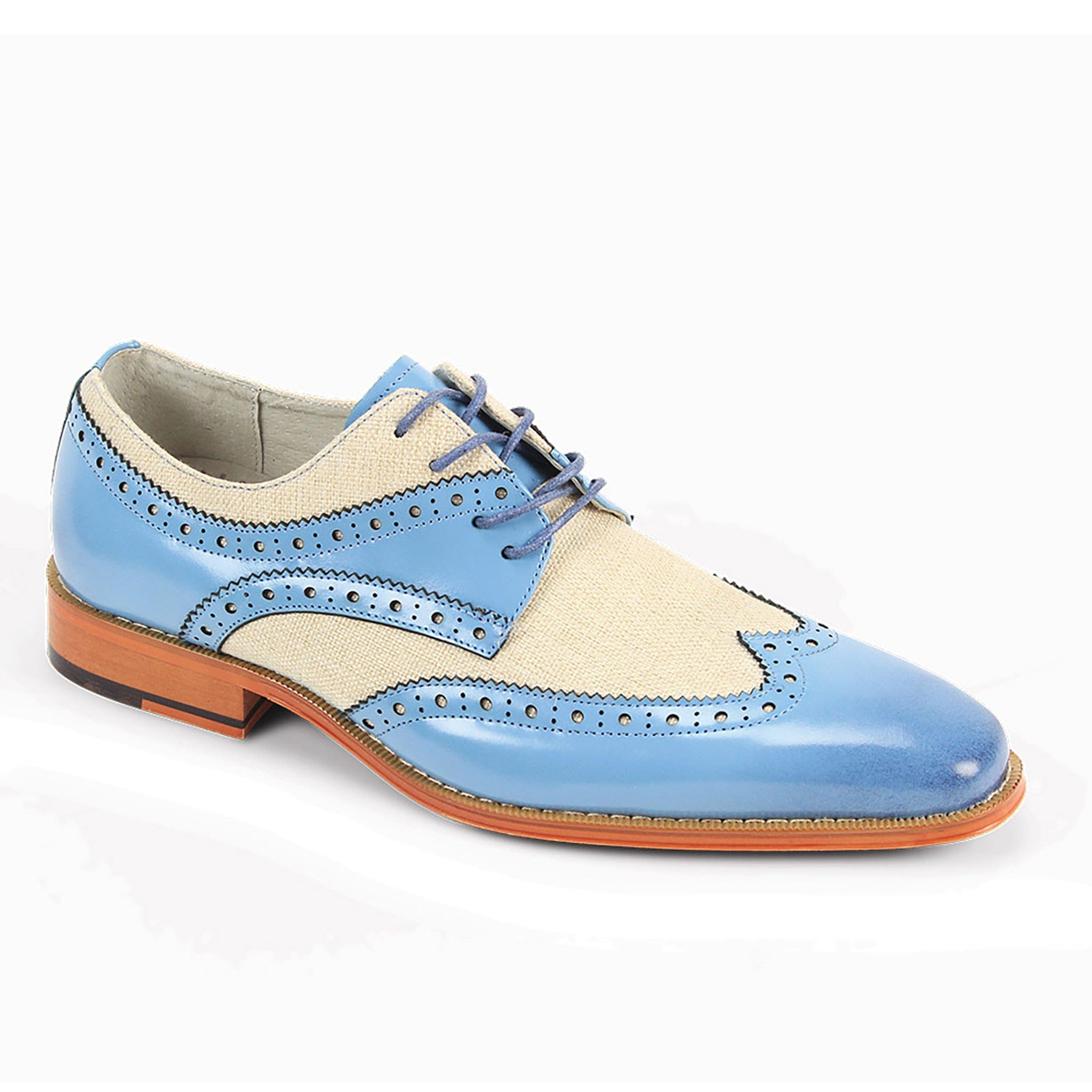 GIOVANNI LEATHER SHOES FT LTBLU/BGE / 8.5 GIOVANNI LEATHER SHOES-NICO