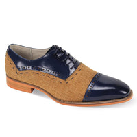 GIOVANNI LEATHER SHOES FT NVY/TAN / 7 GIOVANNI LEATHER SHOES-REED