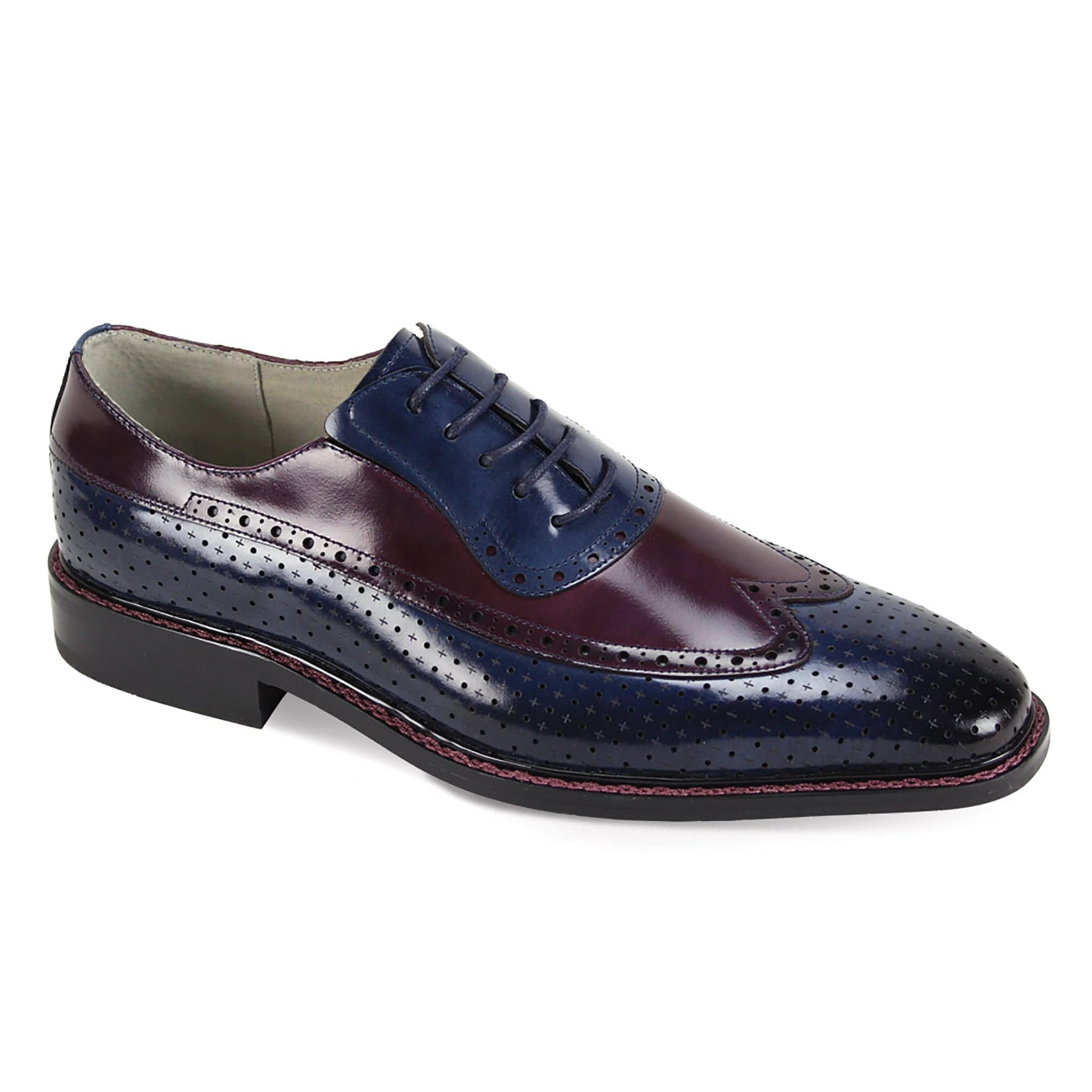 GIOVANNI LEATHER SHOES FT BLU/BURGUNDY / 7 GIOVANNI LEATHER SHOES-RIO