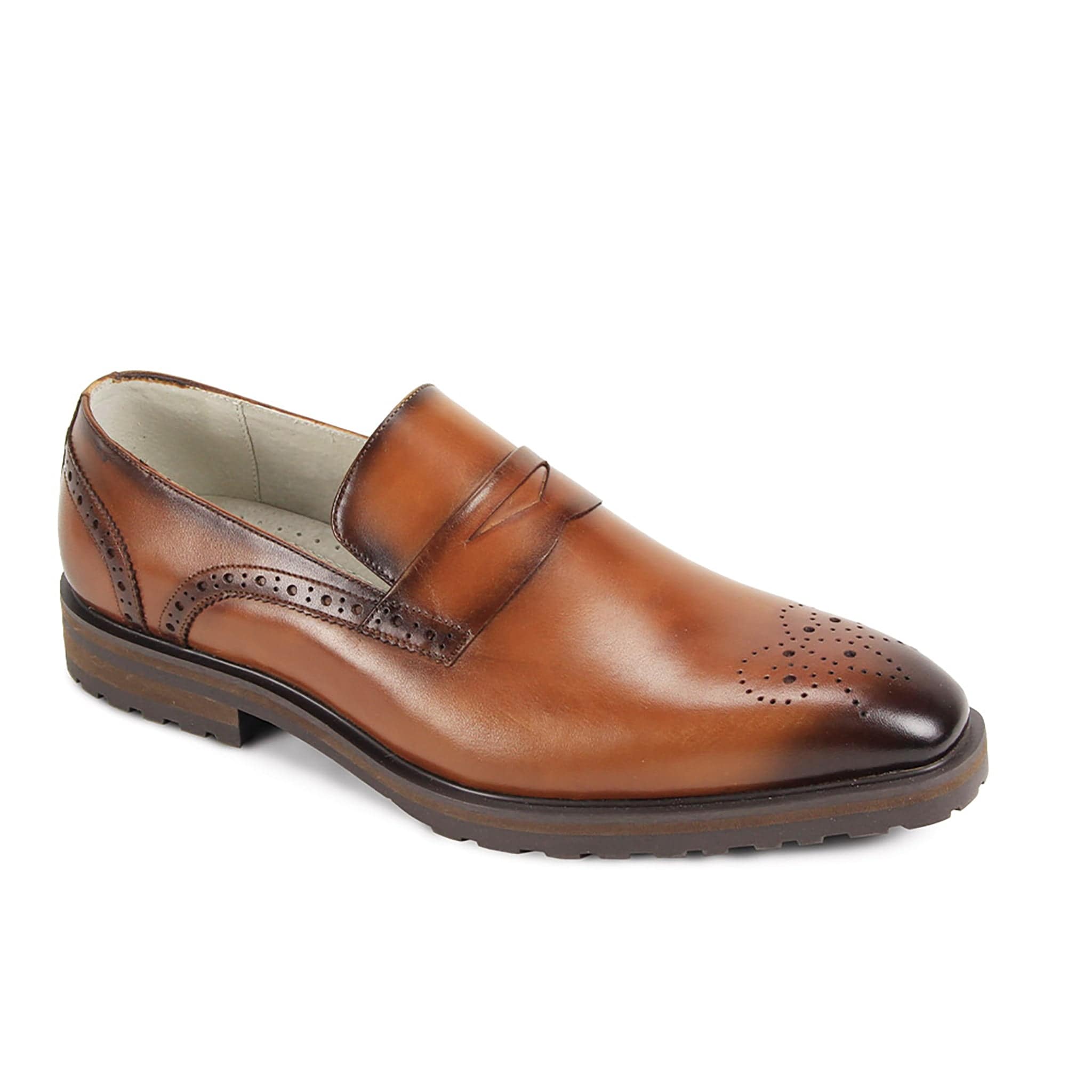 GIOVANNI LEATHER SHOES FT TAN / 8.5 GIOVANNI LEATHER SHOES-SILVIO