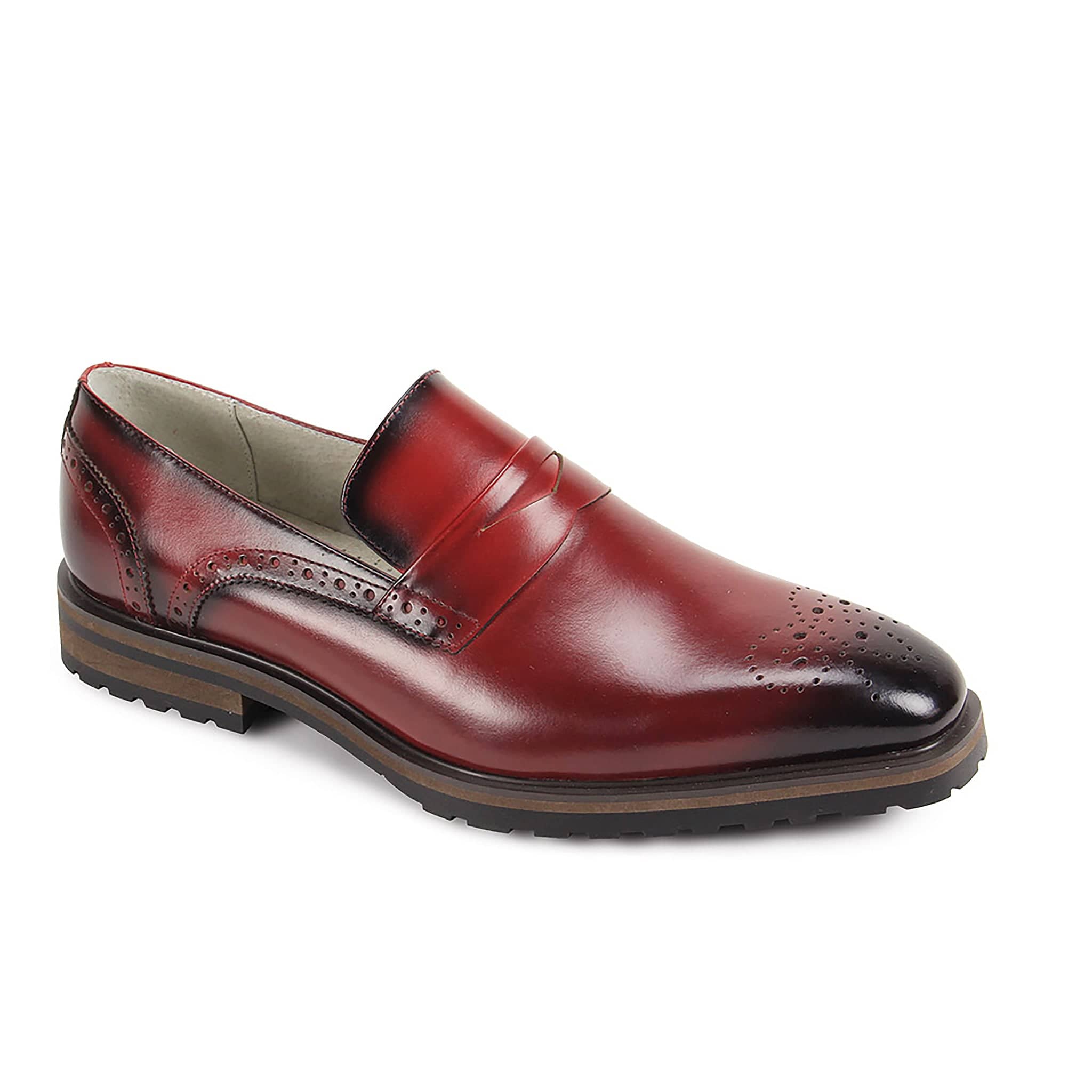 GIOVANNI LEATHER SHOES FT WINE / 8.5 GIOVANNI LEATHER SHOES-SILVIO