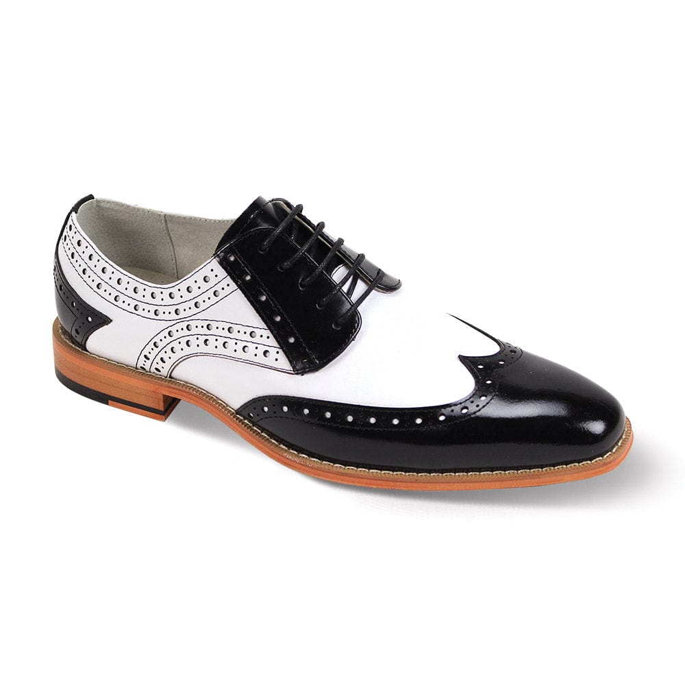 GIOVANNI LEATHER SHOES FT BLK/WHT / 8.5 GIOVANNI LEATHER SHOES-TROY