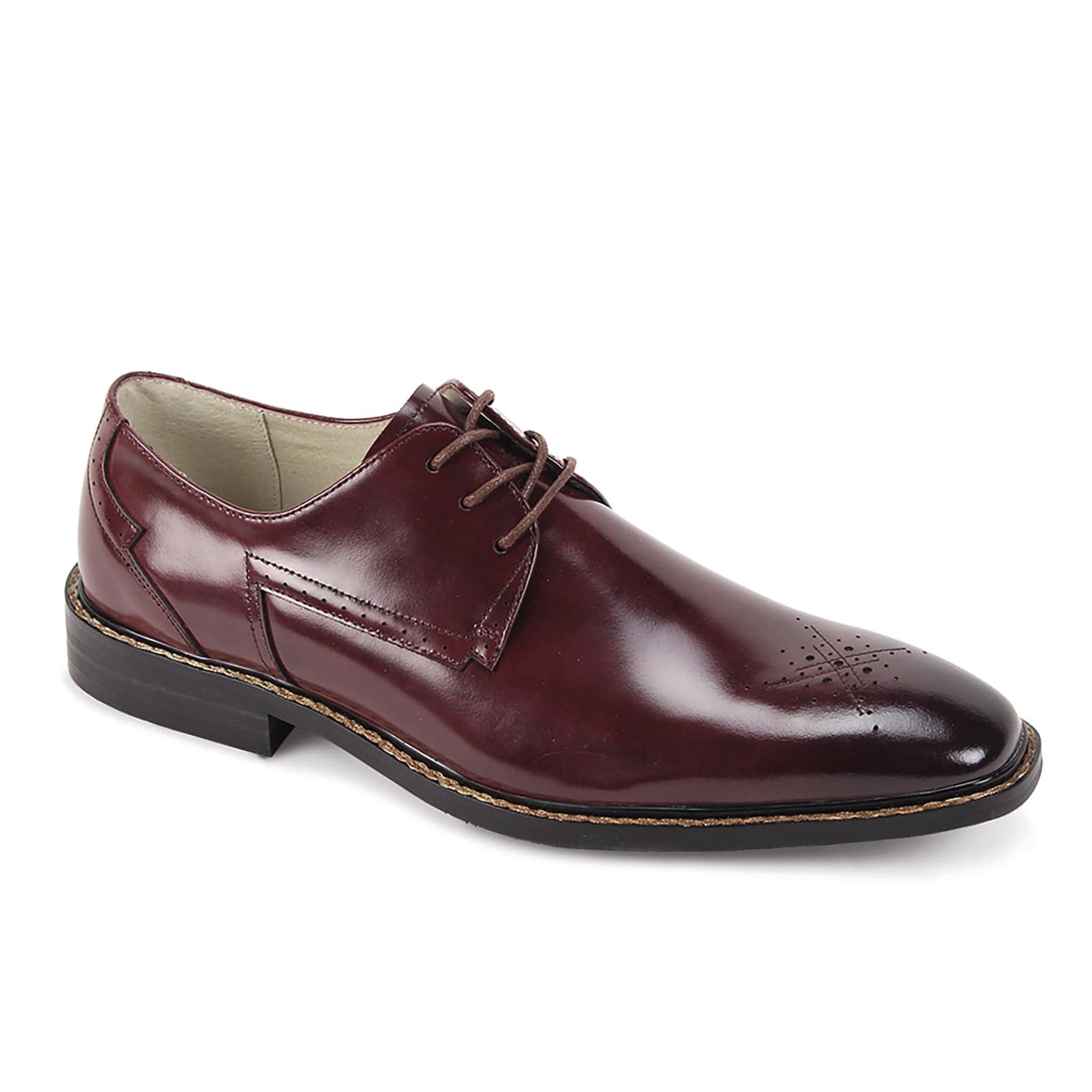 GIOVANNI LEATHER SHOES FT BURGUNDY / 8.5 Giovanni Toby Lace-Up Dress Shoes