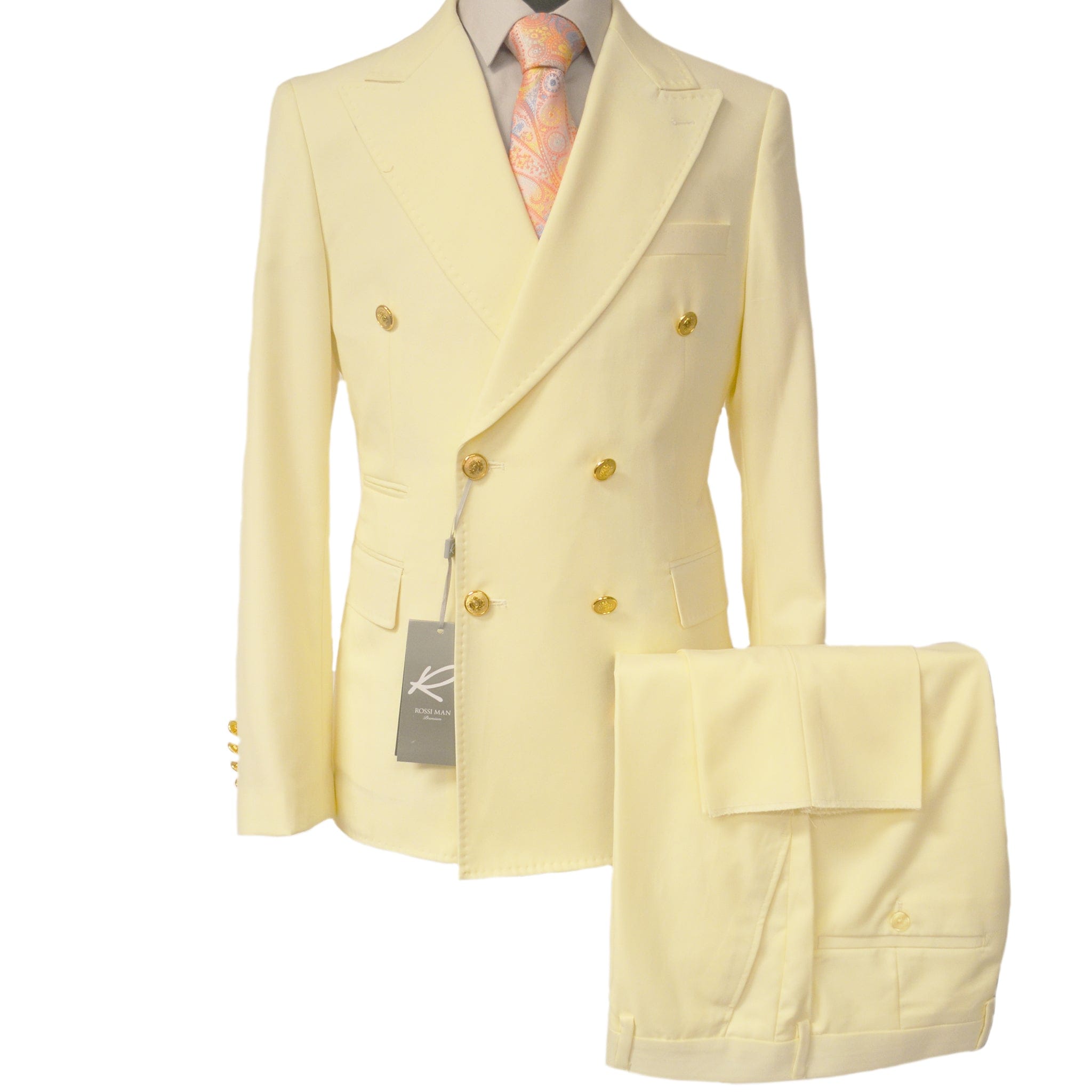 GR CLOTHING GRP DBA ROSSI U SM RM1206 OFFWHITE / 38 REG MILANO DOUBLE BREASTED/ROSSI MAN