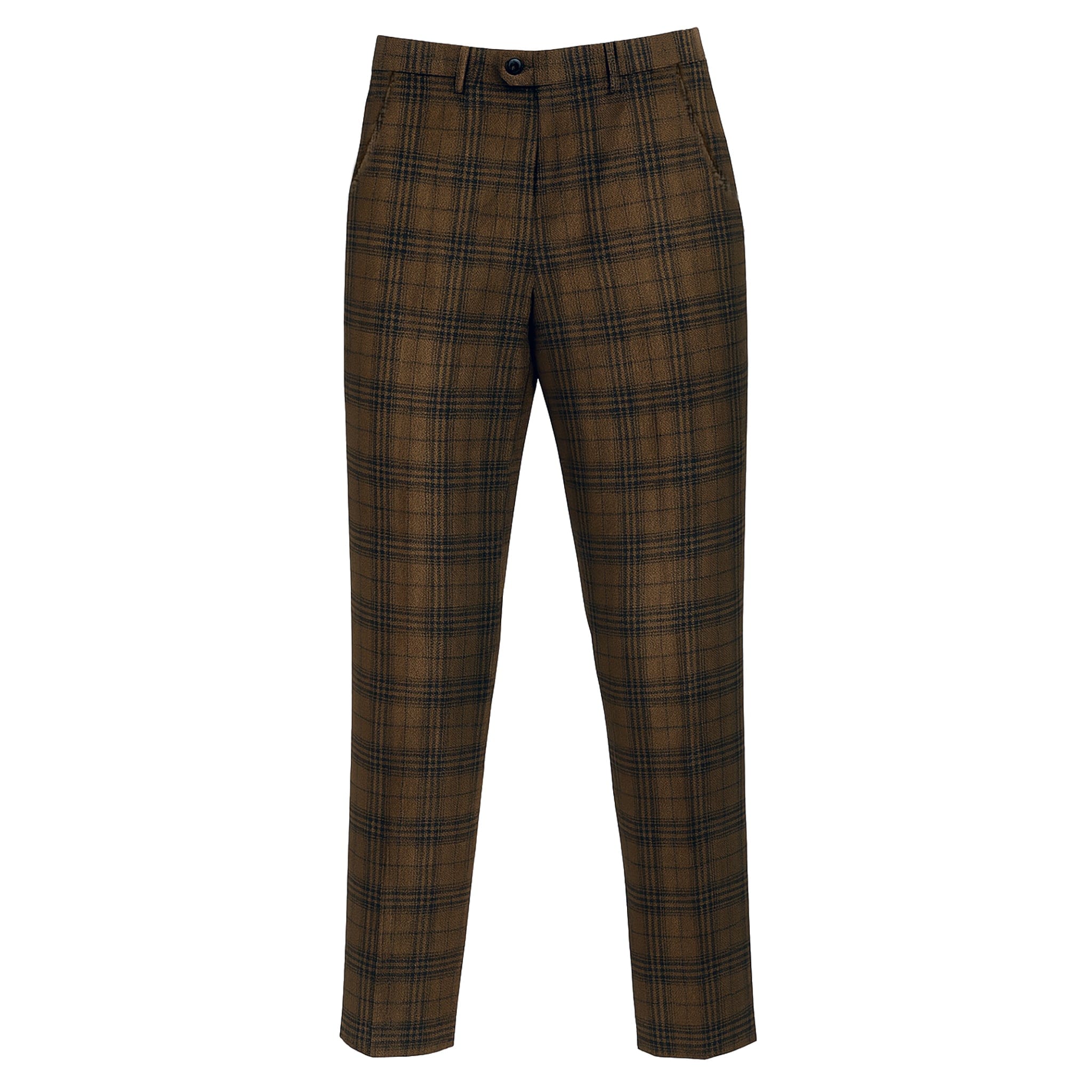 GR CLOTHING GRP DBA ROSSI U SM Tom 3Pcs Suit by Rossiman-Check Pattern