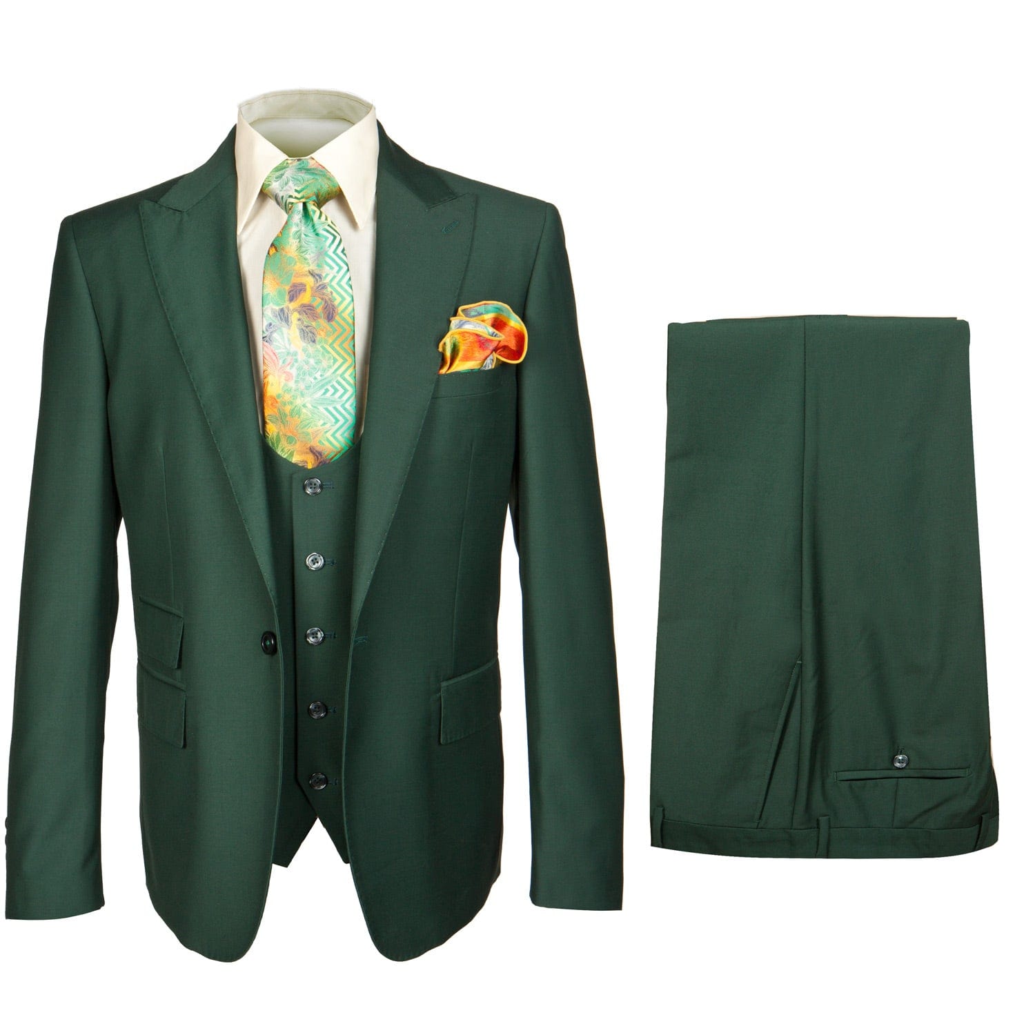 GR CLOTHING GRP DBA ROSSI U SS SYDNEY VESTED SUIT by Rossi Man/SOLID