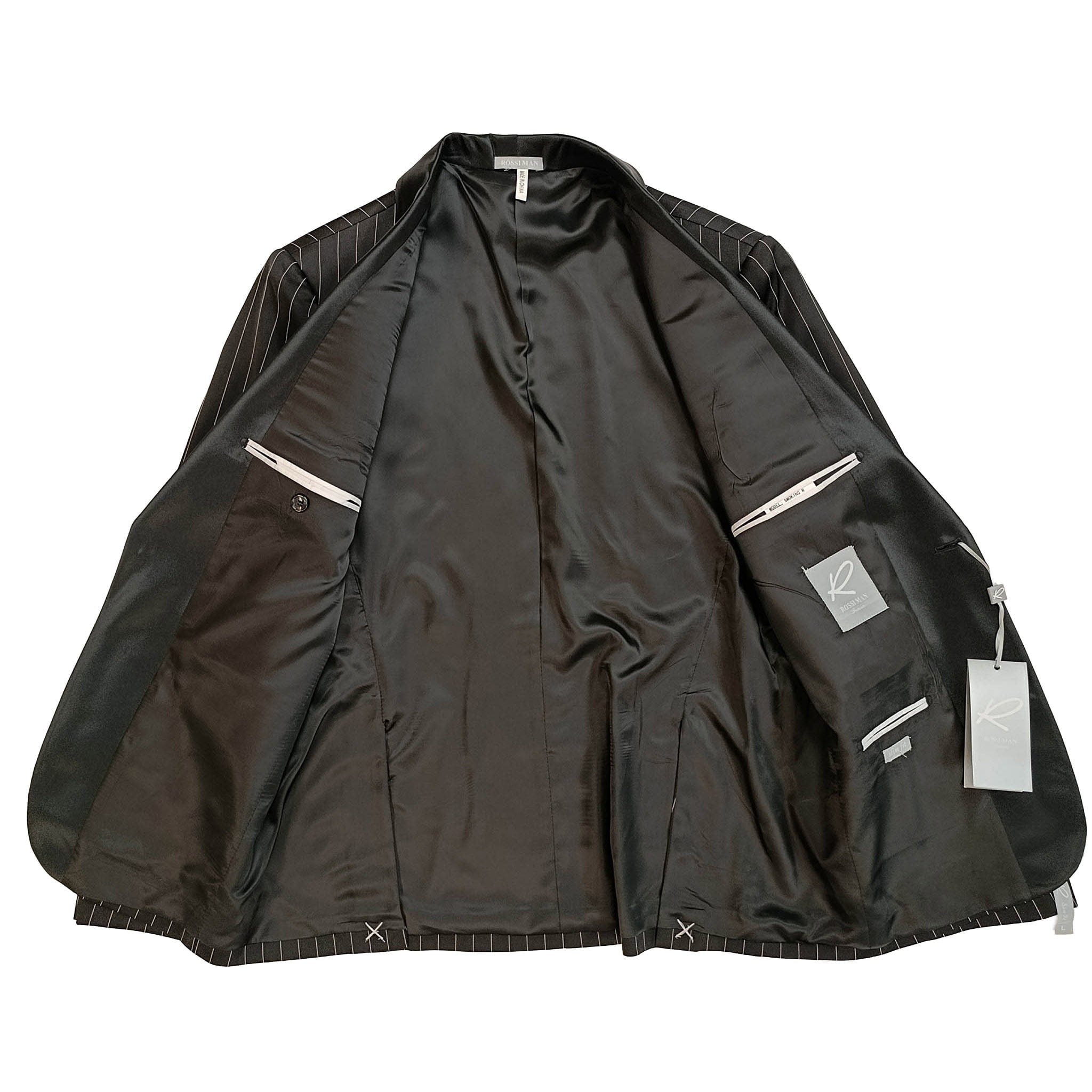 GR CLOTHING GRP DBA ROSSI XTUS Rossiman Premium Pinstripe Tuxedo 3 Piece Suit/Smoking R