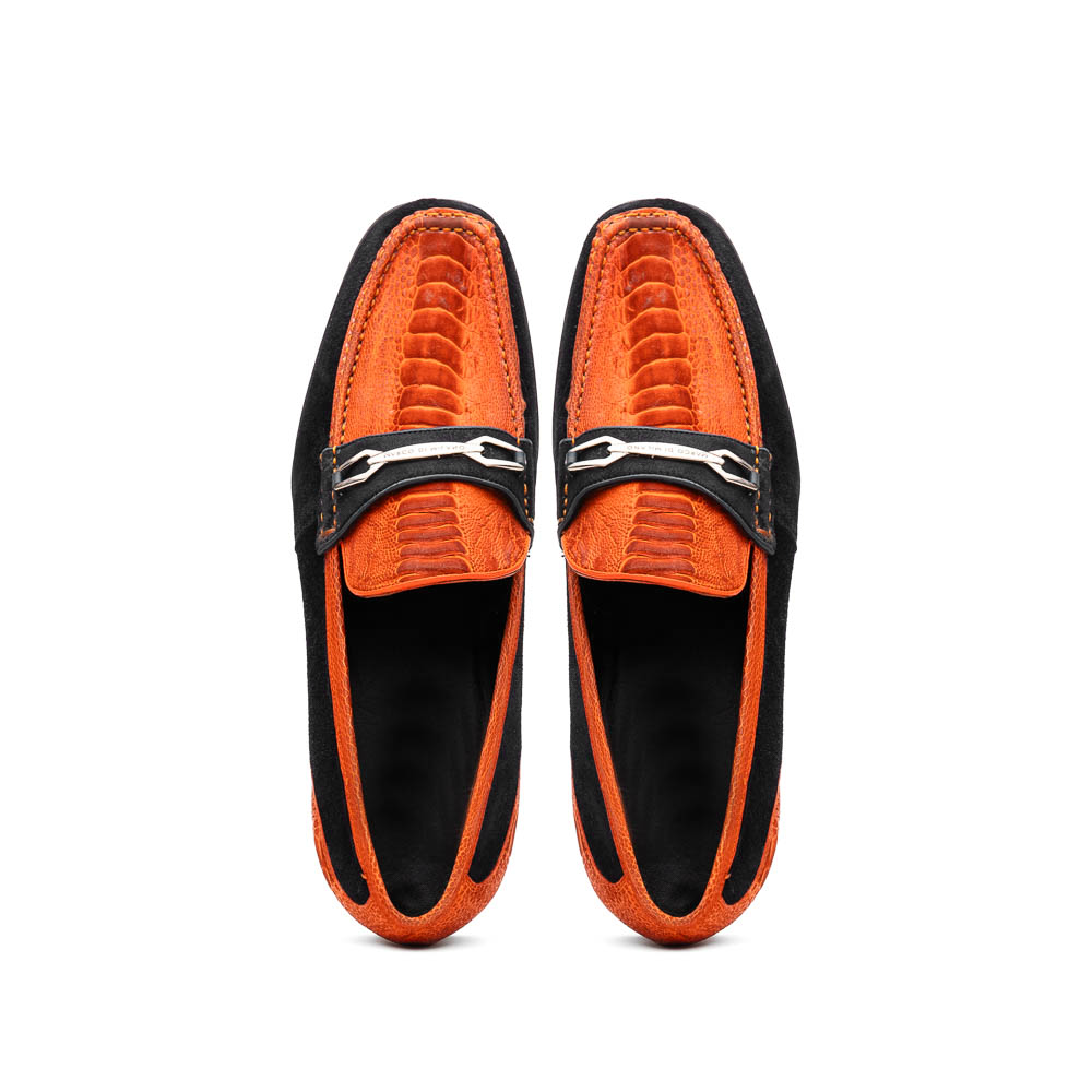 Hugo Ostrich Orange / Black