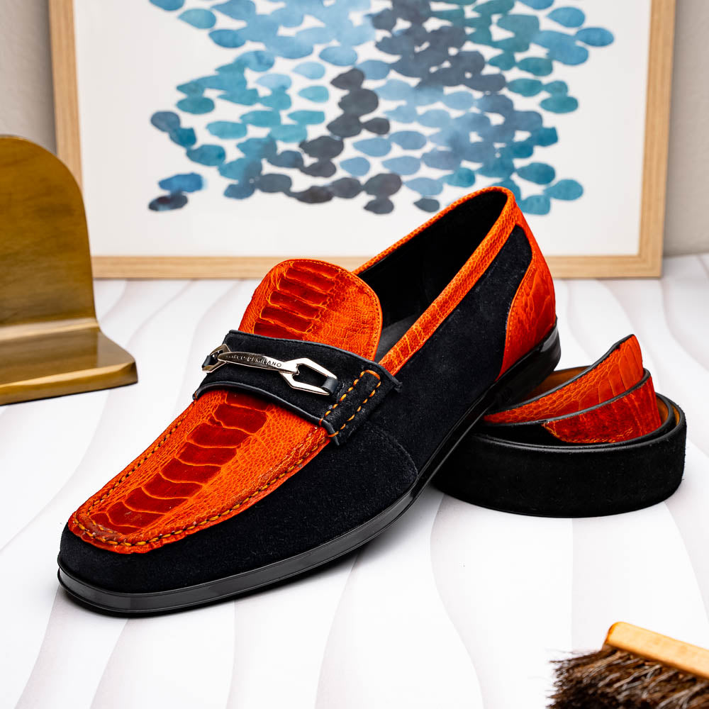 Hugo Ostrich Orange / Black