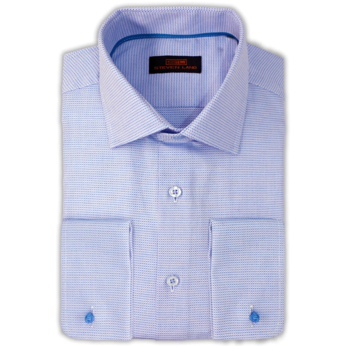 LND NECKWEAR INC. S C Steven Land Dress Shirt | Brompton | Dress shirt | Point Collar | Rounded French Cuff/Ds2322
