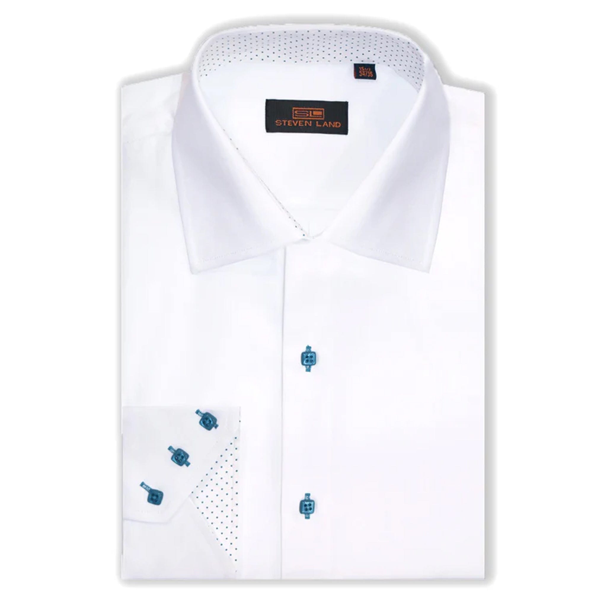 Steven Land | Royale | Dress Shirt for Men/Ds308 EMRLD6/7 / 16.5 Steven Land | Royale | Dress Shirt for Men/Ds308 EMRLD6/7 / 16.5