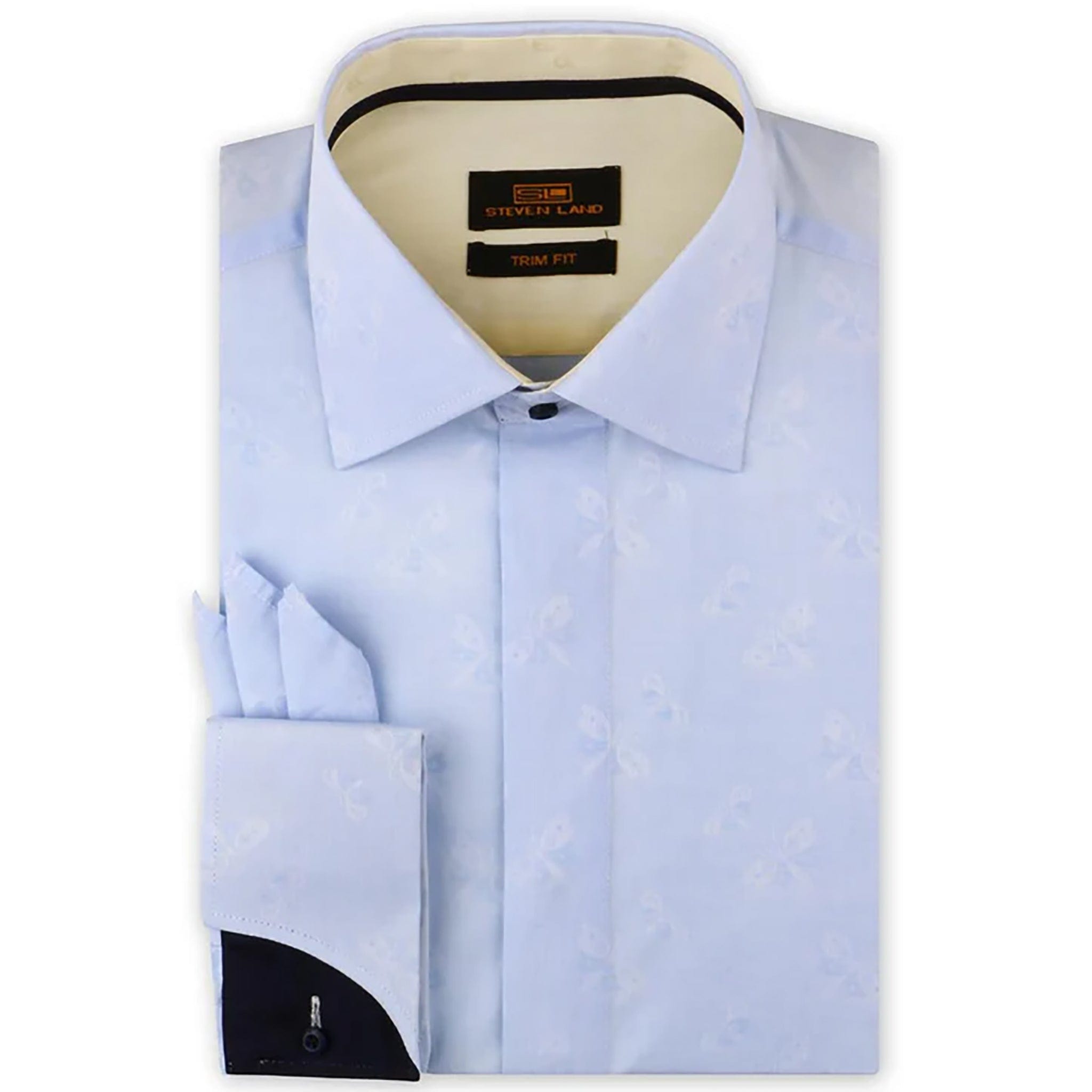 Ta1908 Steven Land | Dress Shirt Trim Fit | Spread Collar