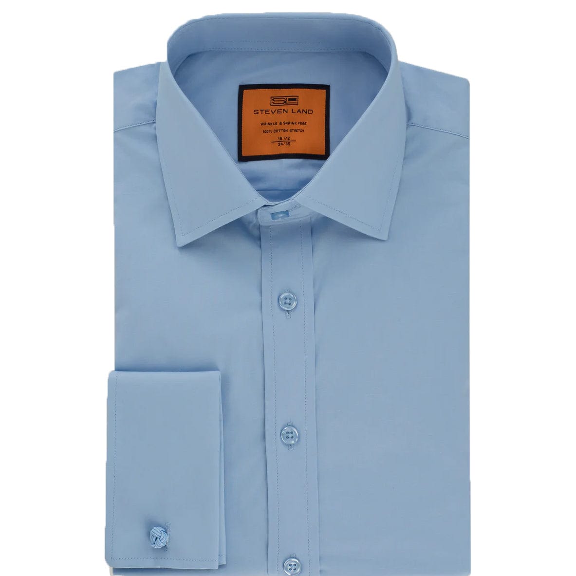 LND NECKWEAR INC. S CF Steven Land Dress Shirt| Classic Fit | French Cuff | 100% Cotton/Ds115f 4/5
