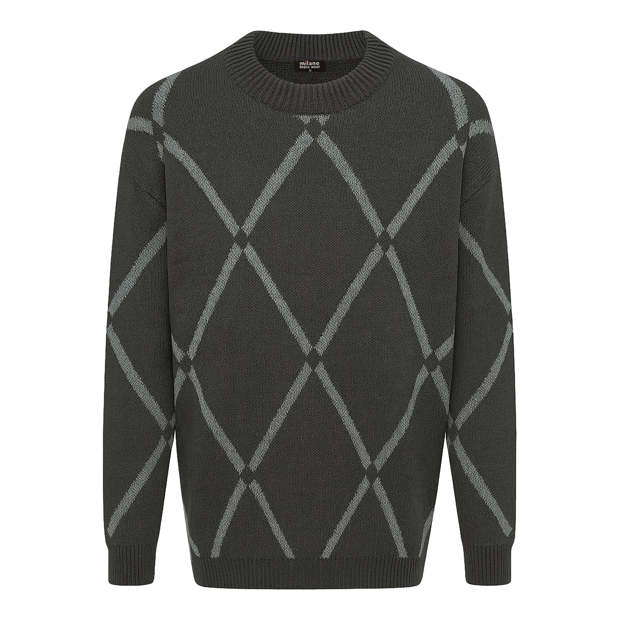 MADE IN TURKEY K S CHARCOAL-GREY / M MILANO EXCLUSIVE SWEATER-M35004