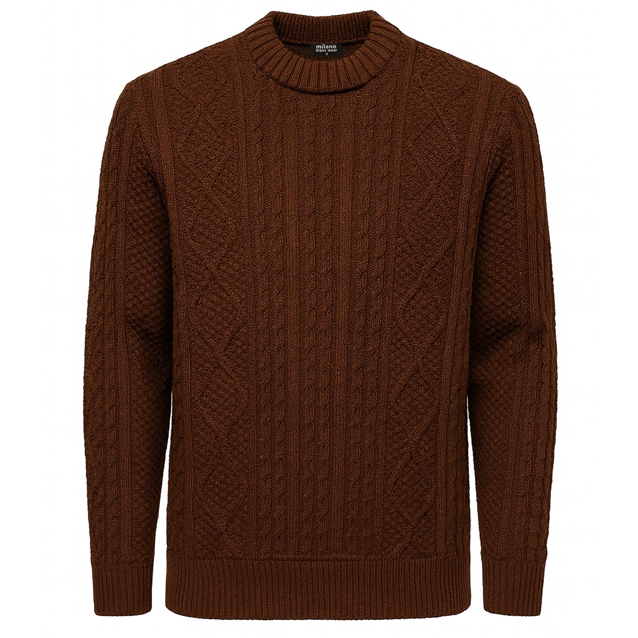 MADE IN TURKEY K S BROWN / M MILANO EXCLUSIVE SWEATER-M35007