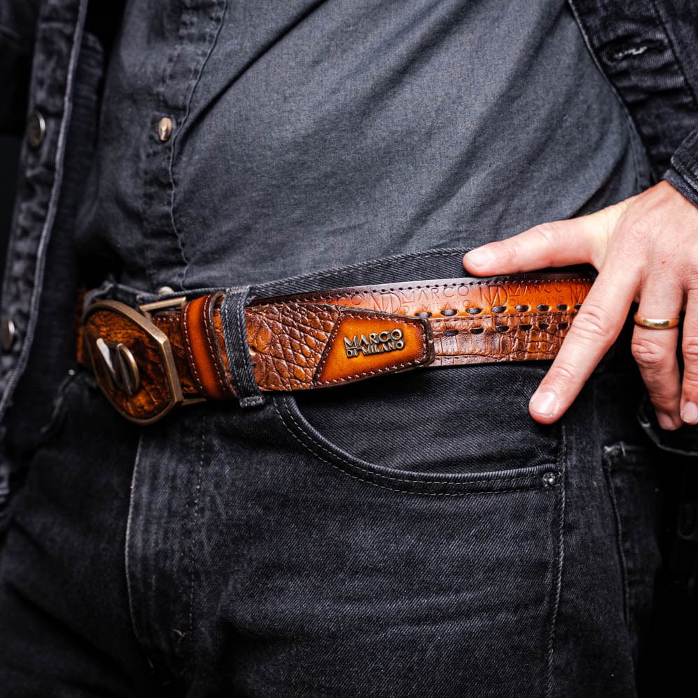 Marco Di Milano Belts Montana Belt Aged Maple