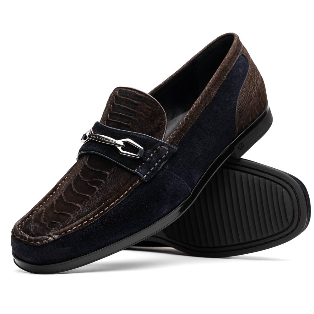 Marco Di Milano FT Hugo Ostrich Brown / Navy