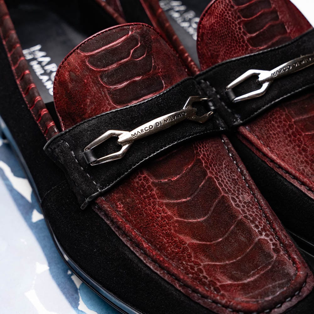 Marco Di Milano FT Hugo Ostrich Wine / Black