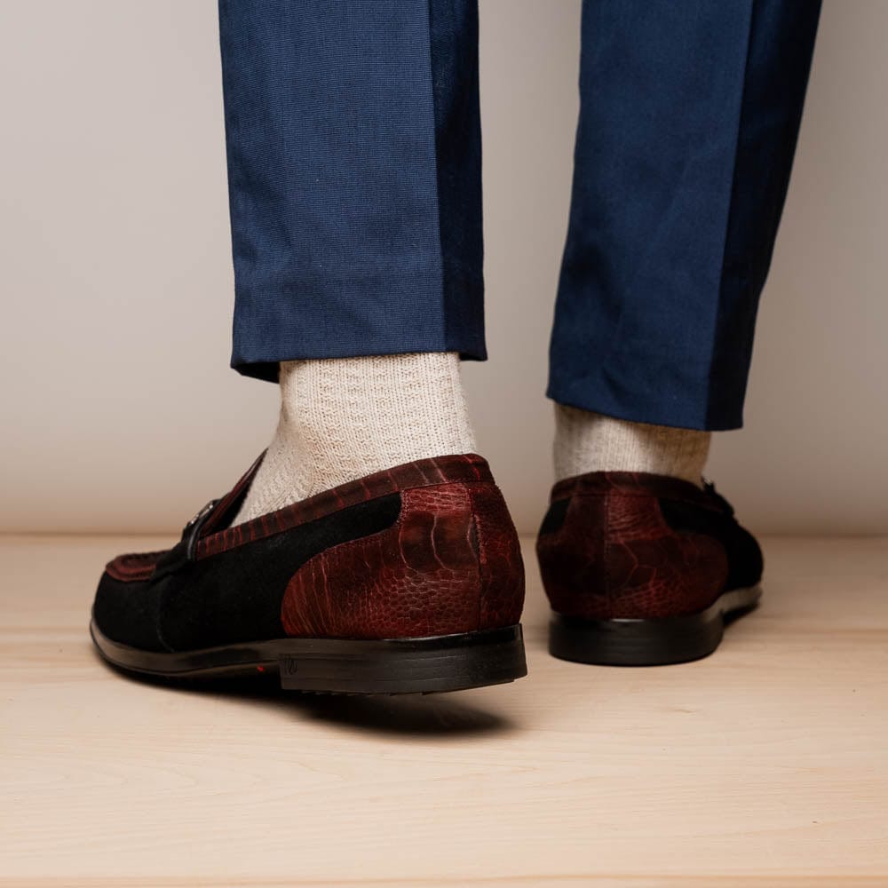 Marco Di Milano FT Hugo Ostrich Wine / Black