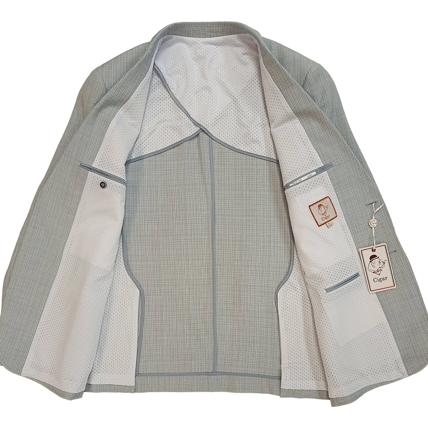 MARENZIO GROUP, INC. J C S Cigar Men’s Textured Blazer Classic Fit Notch Lapel Jacket/ J-7041