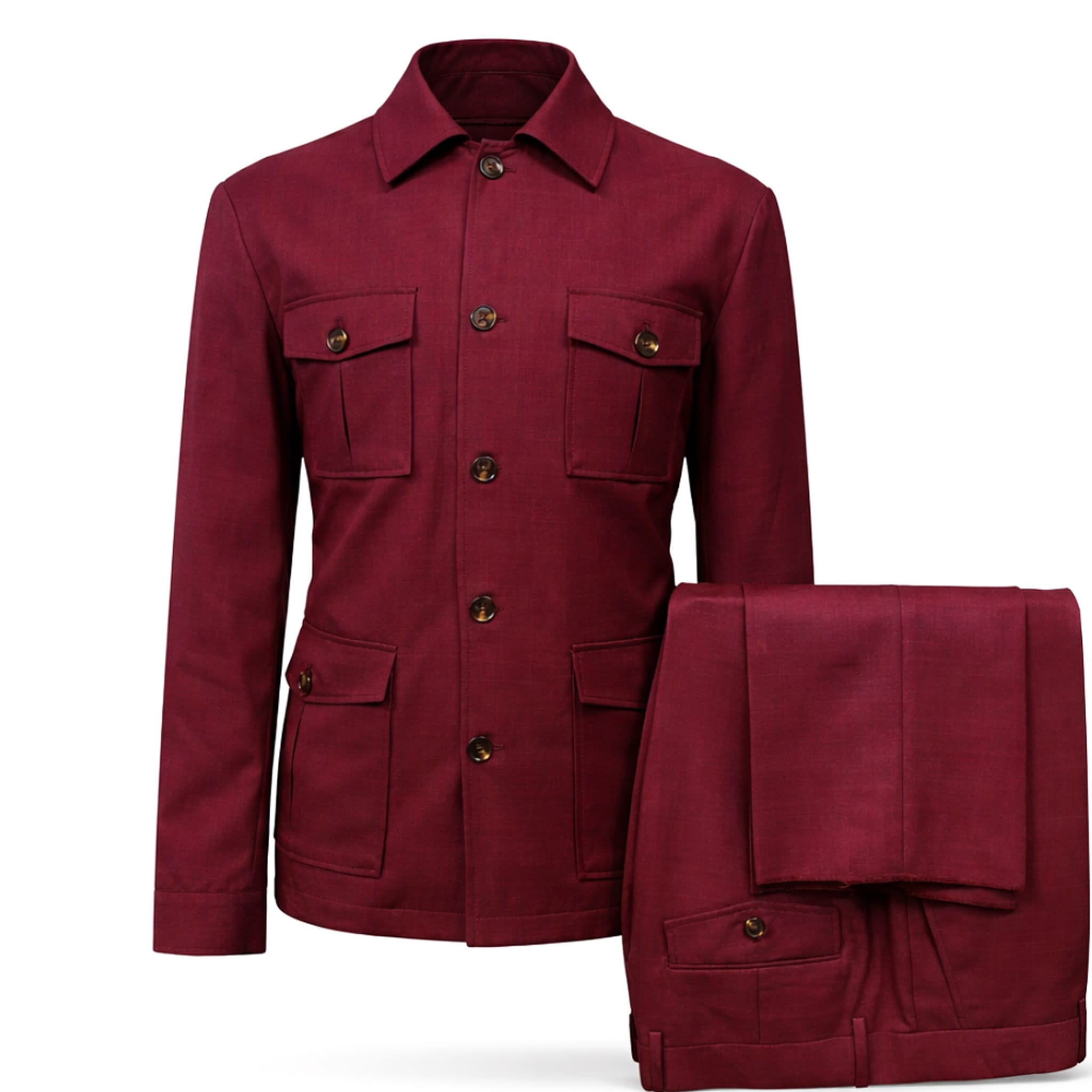 MARENZIO GROUP, INC. O F L WINE / MED Cigar Men’s Two-Piece Set Suit-Cjp-767