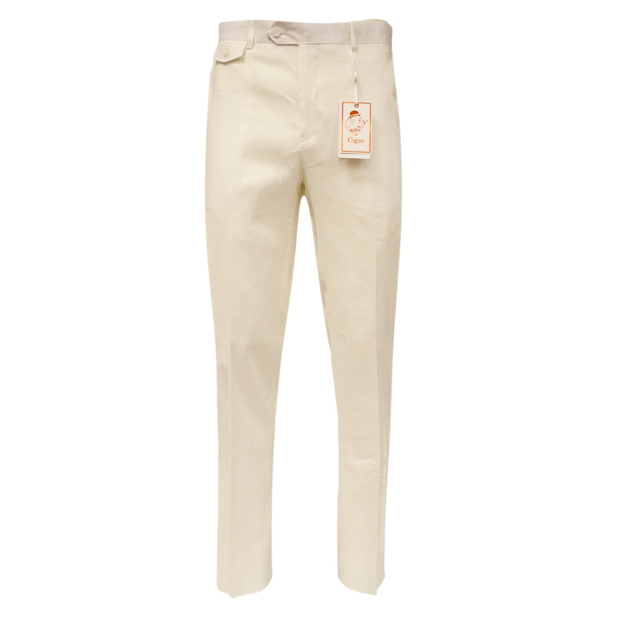 MARENZIO GROUP, INC. P CS WHITE / 32 CGR 100%LINEN PANTS/Sl-701