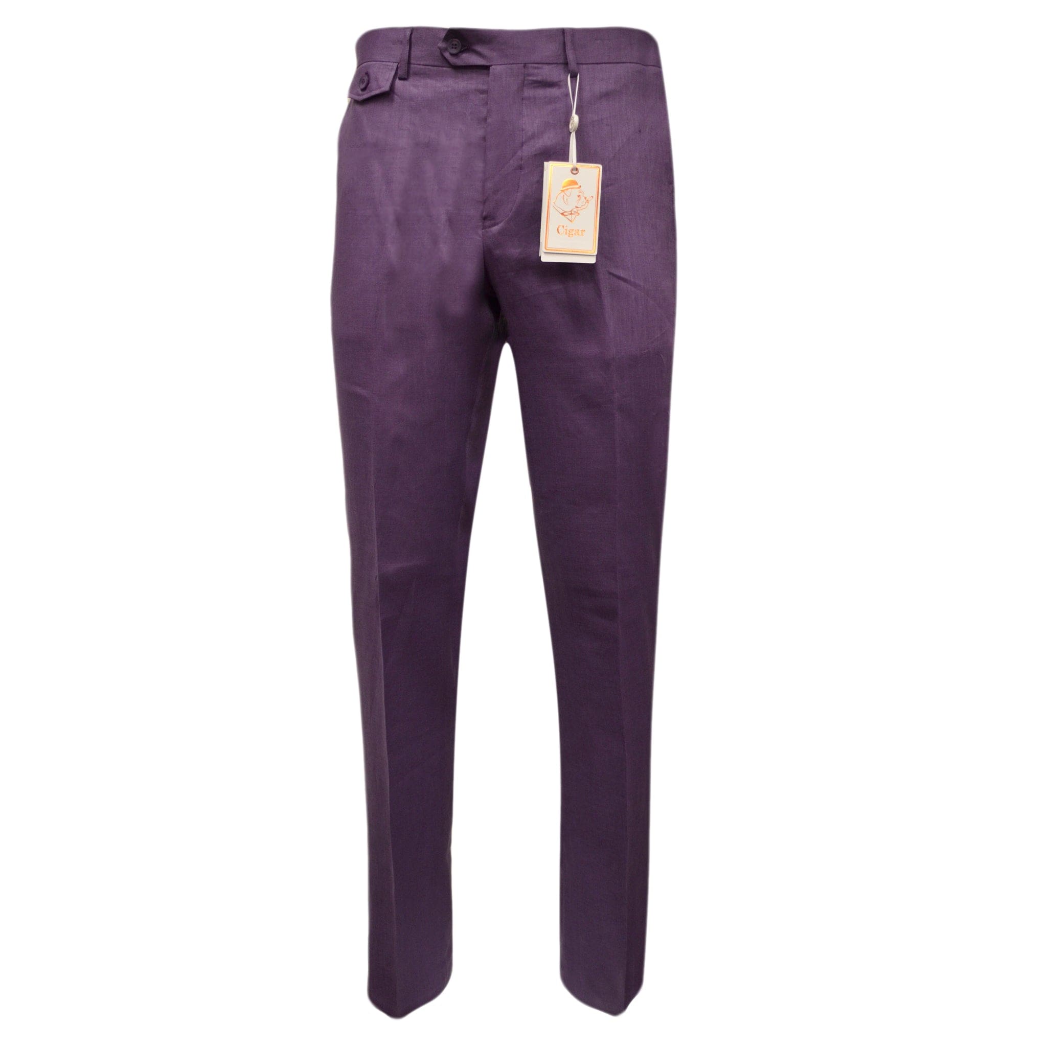 MARENZIO GROUP, INC. P CS PURPLE / 32 CGR 100%LINEN PANTS/Sl-701
