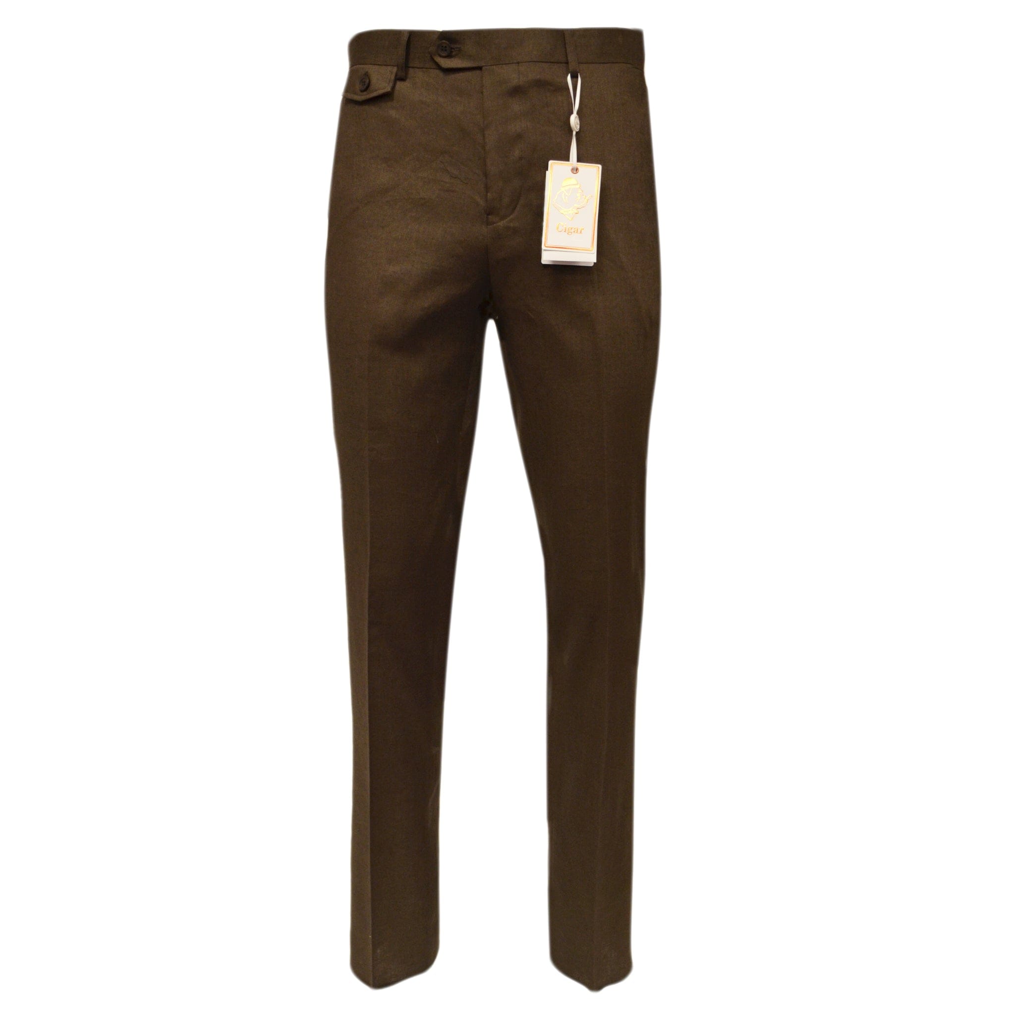 MARENZIO GROUP, INC. P CS BROWN / 32 CGR 100%LINEN PANTS/Sl-701